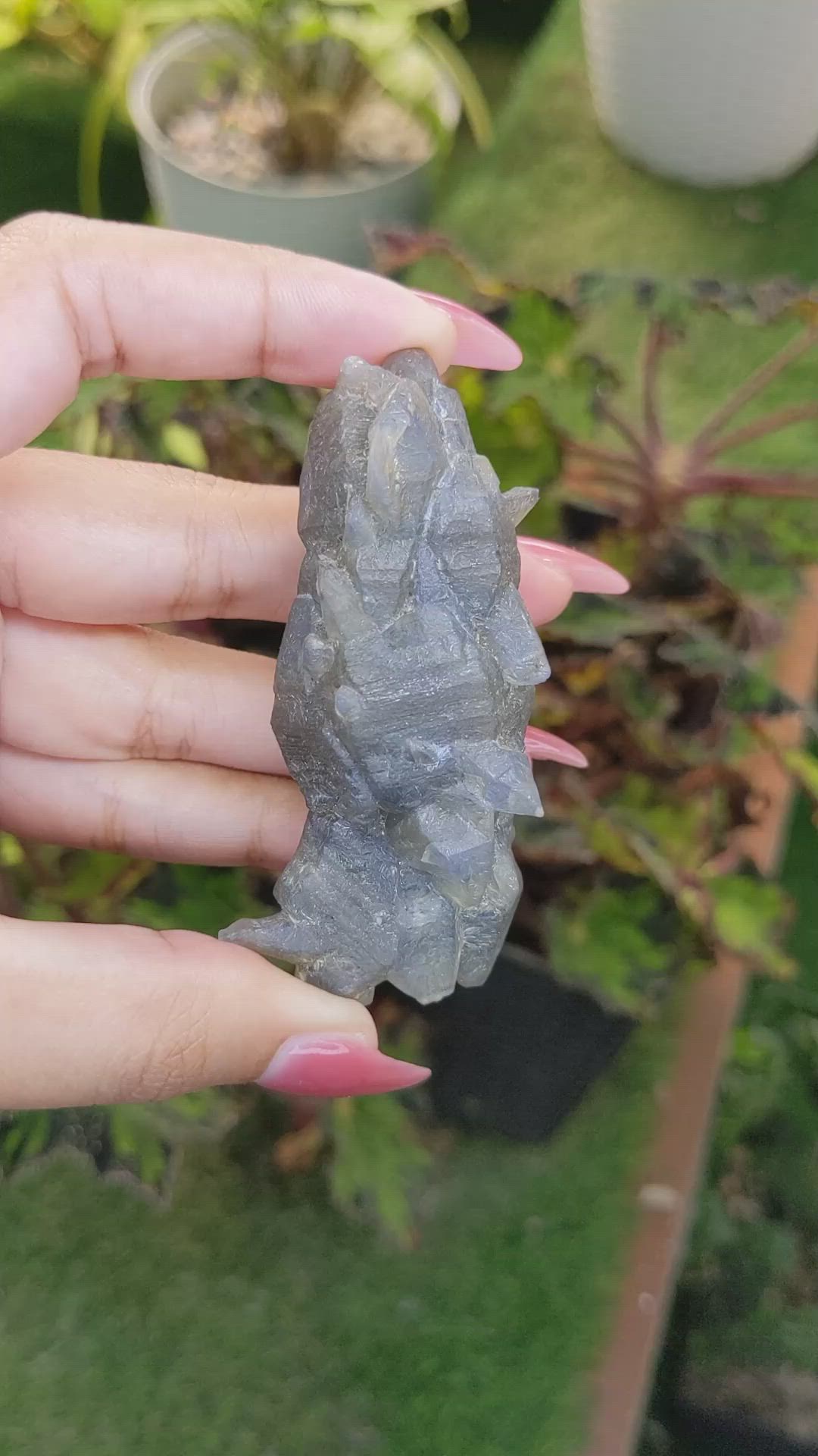 438.08 Ct. Blue Sapphire Crystal from Ceylon (Sri Lanka) Size Video