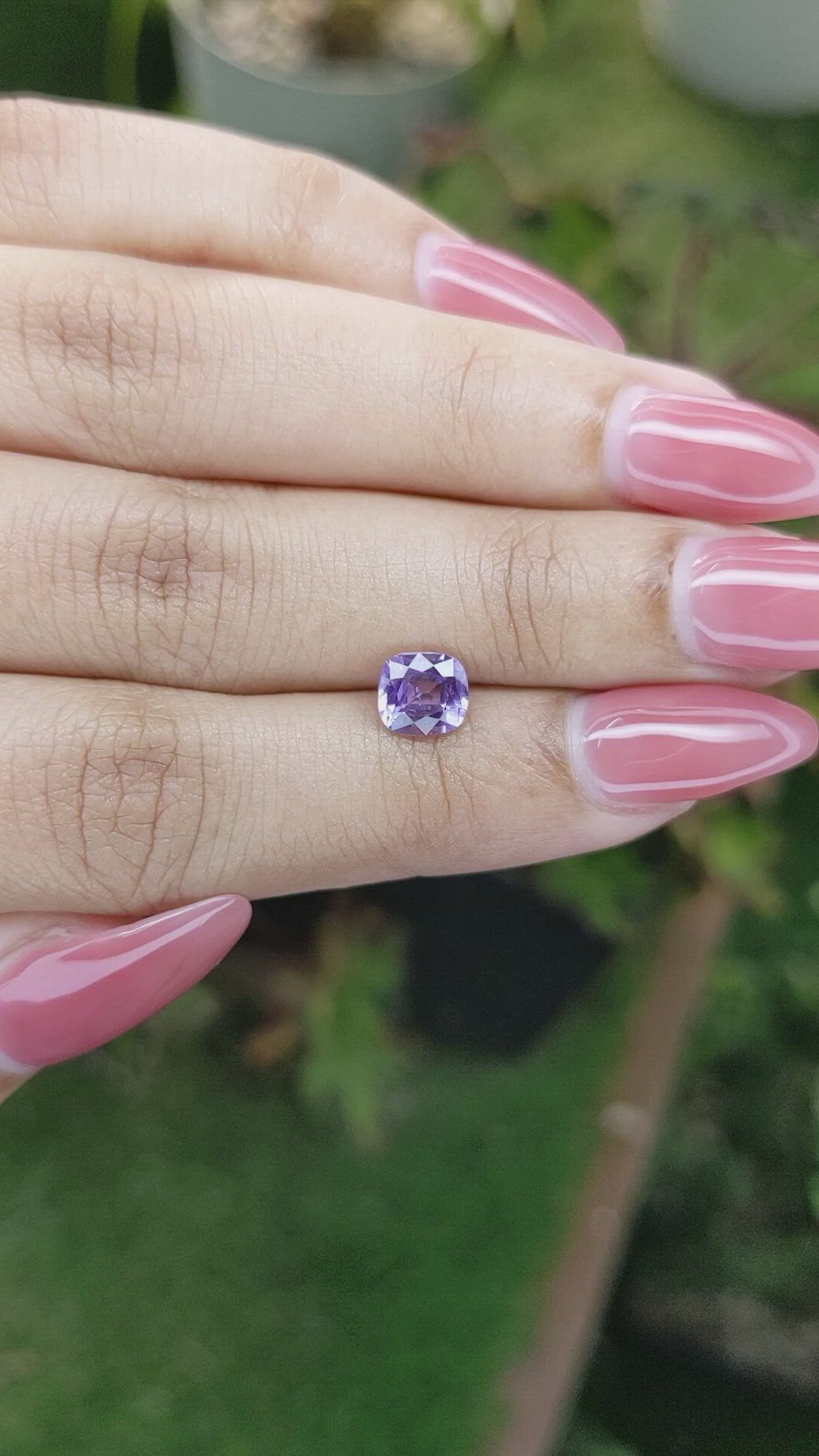1.25 Ct. Purple Sapphire from Ceylon (Sri Lanka) Size Video