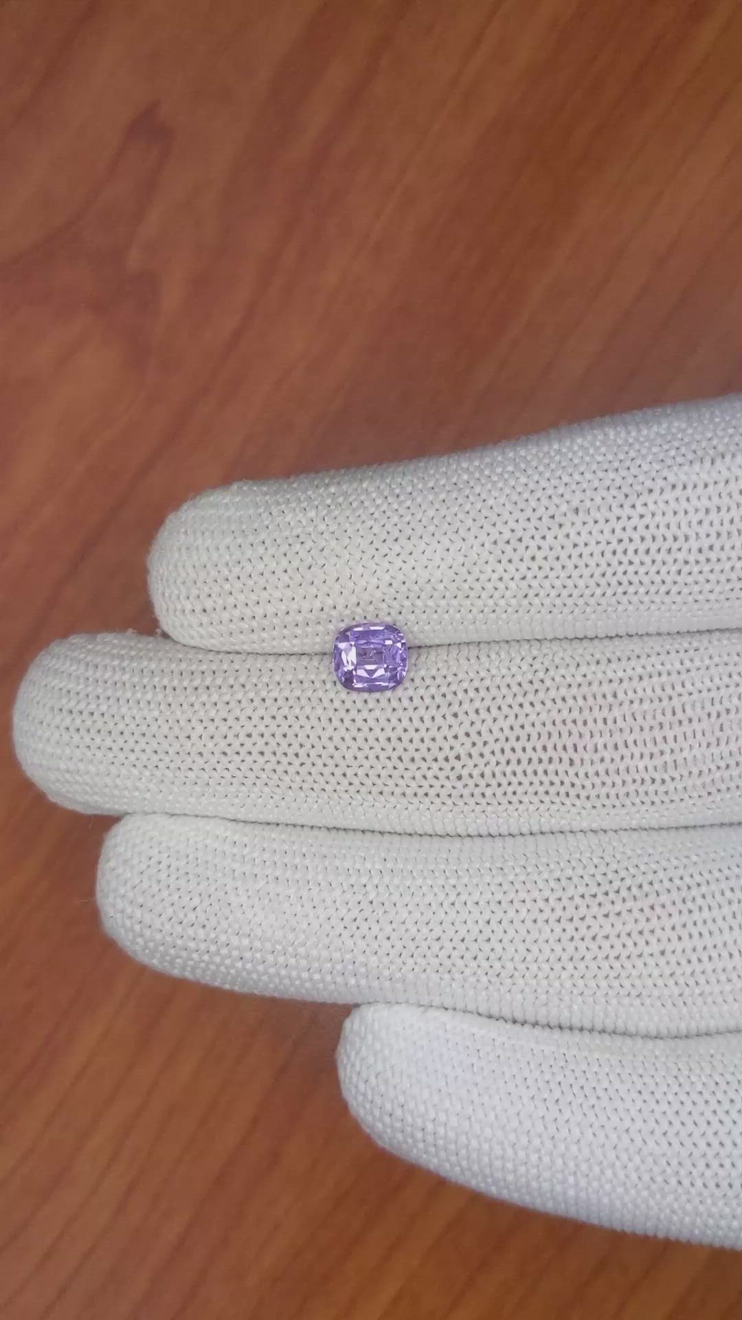 1.25 Ct. Purple Sapphire from Ceylon (Sri Lanka) Size Video