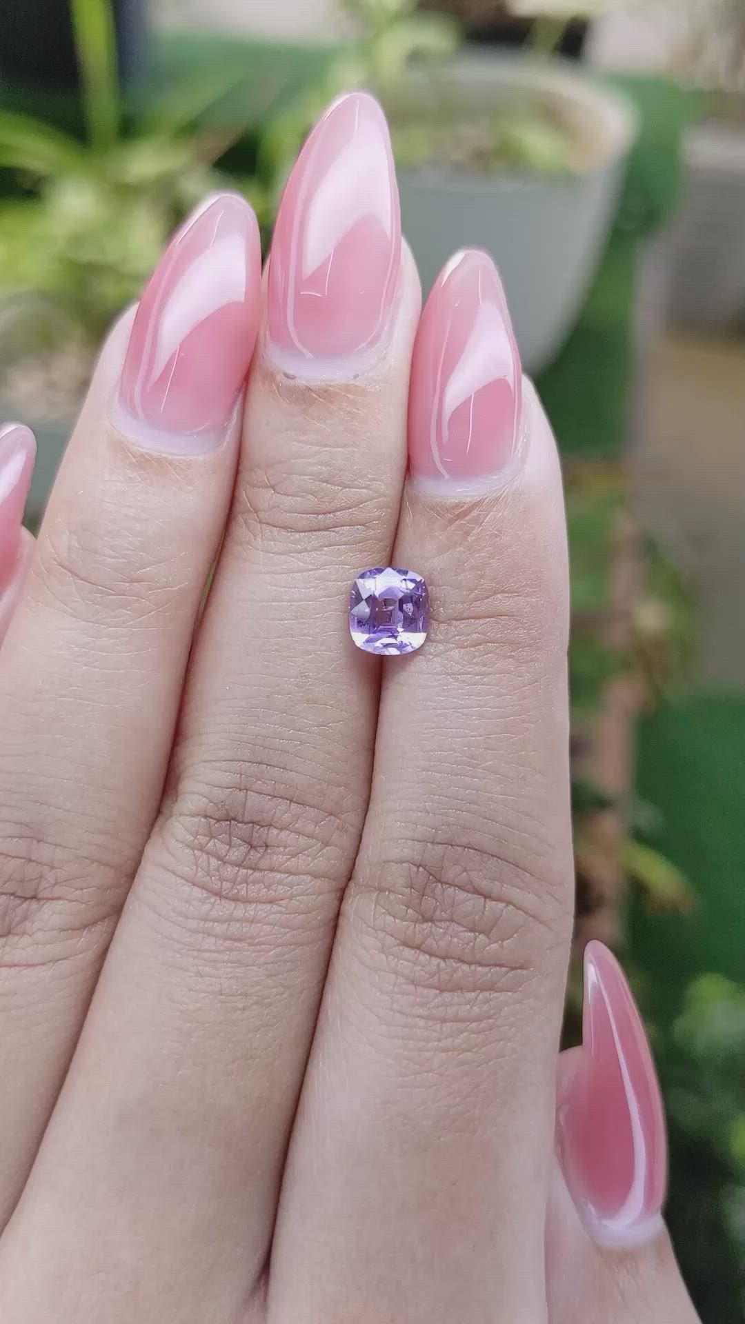 1.25 Ct. Purple Sapphire from Ceylon (Sri Lanka) Size Video