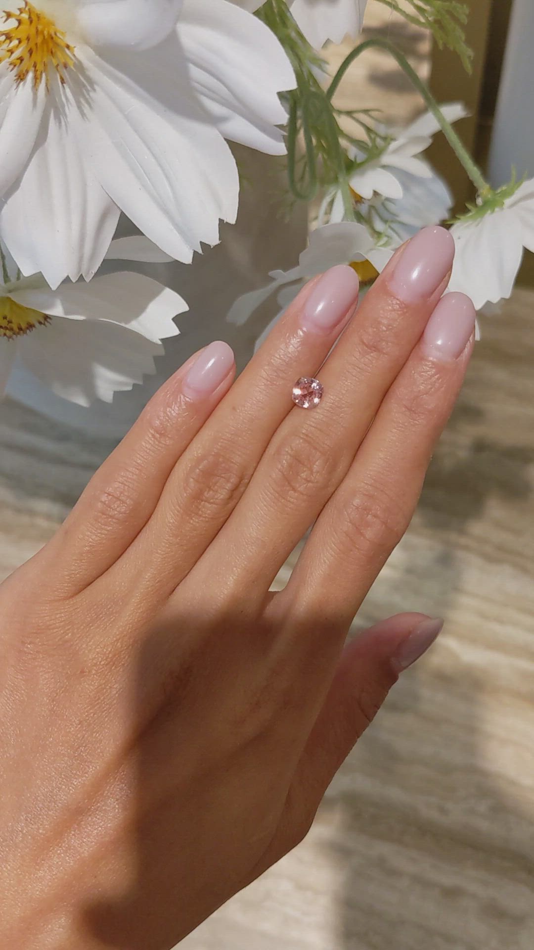 1.24 Ct. Padparadscha Sapphire from East Africa Size Video