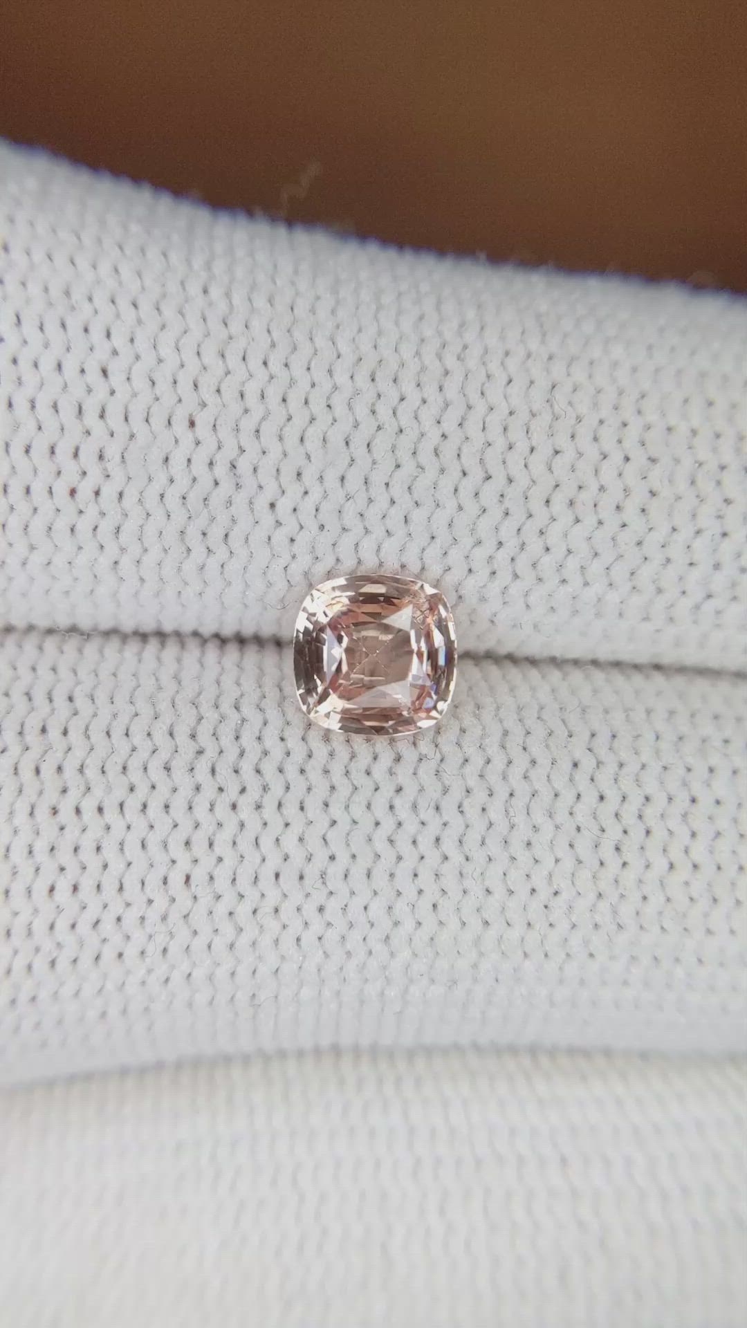 1.24 Ct. Padparadscha Sapphire from East Africa Size Video