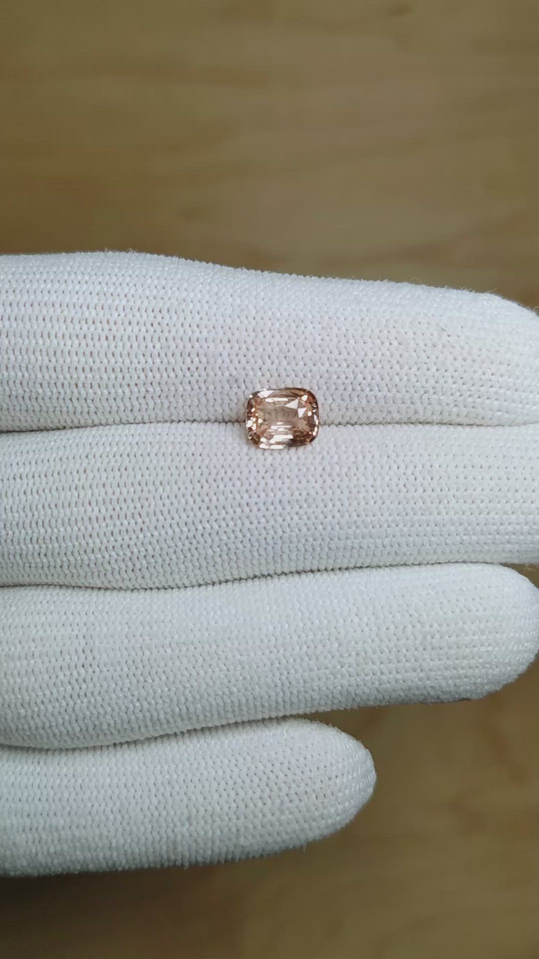 1.54 Ct. Padparadscha Sapphire from Madagascar Size Video