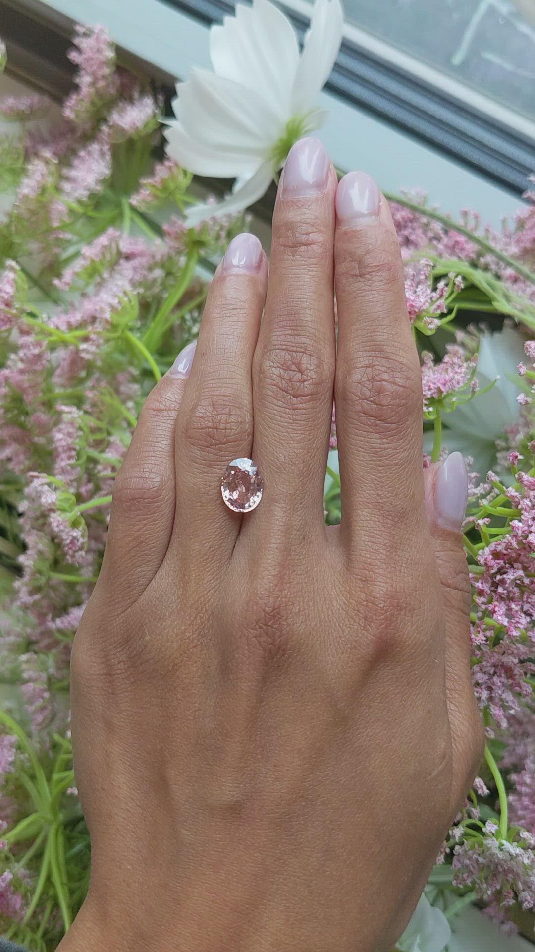 3.59 Ct. Padparadscha Sapphire from Madagascar Size Video