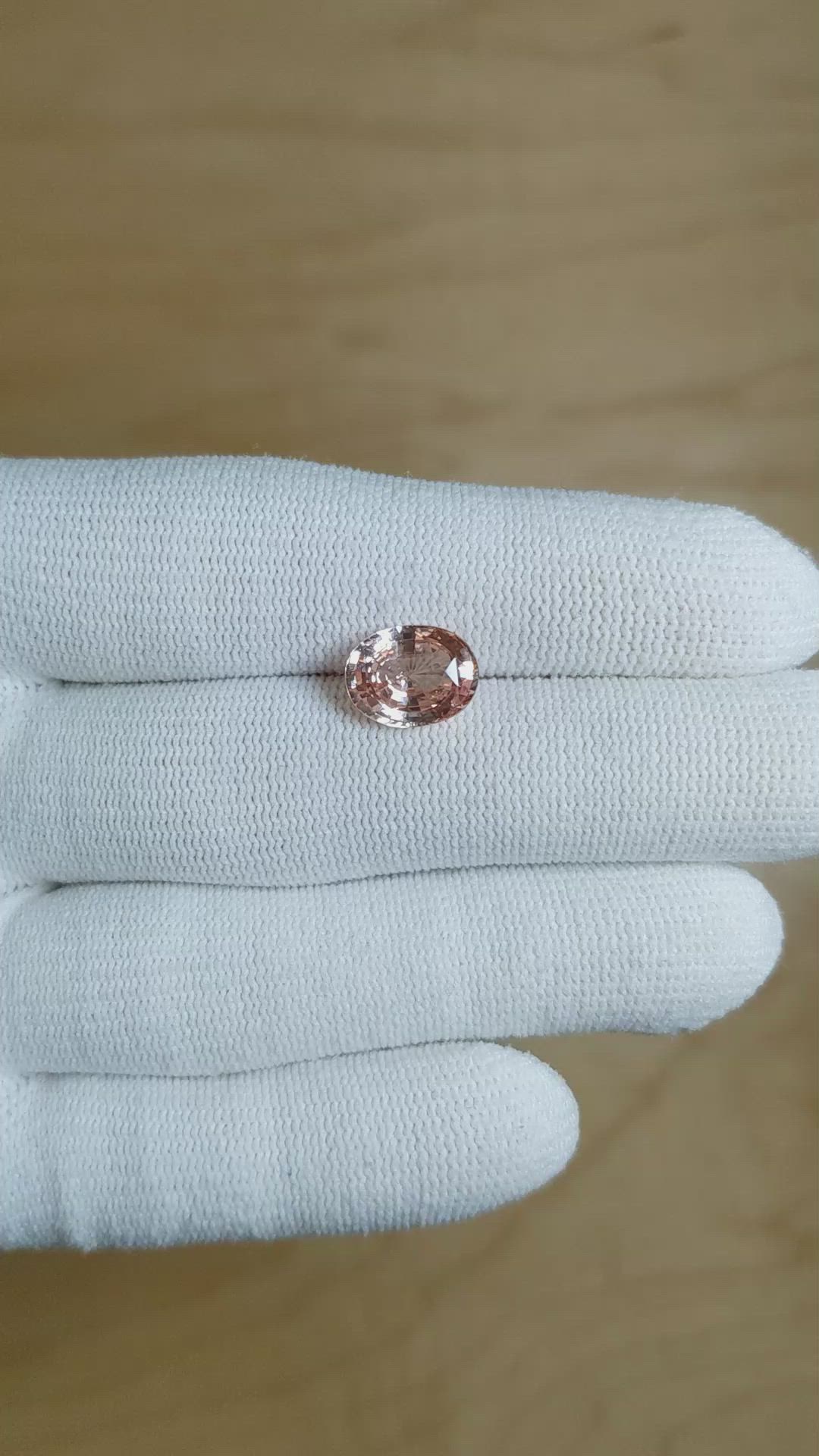 3.59 Ct. Padparadscha Sapphire from Madagascar Size Video