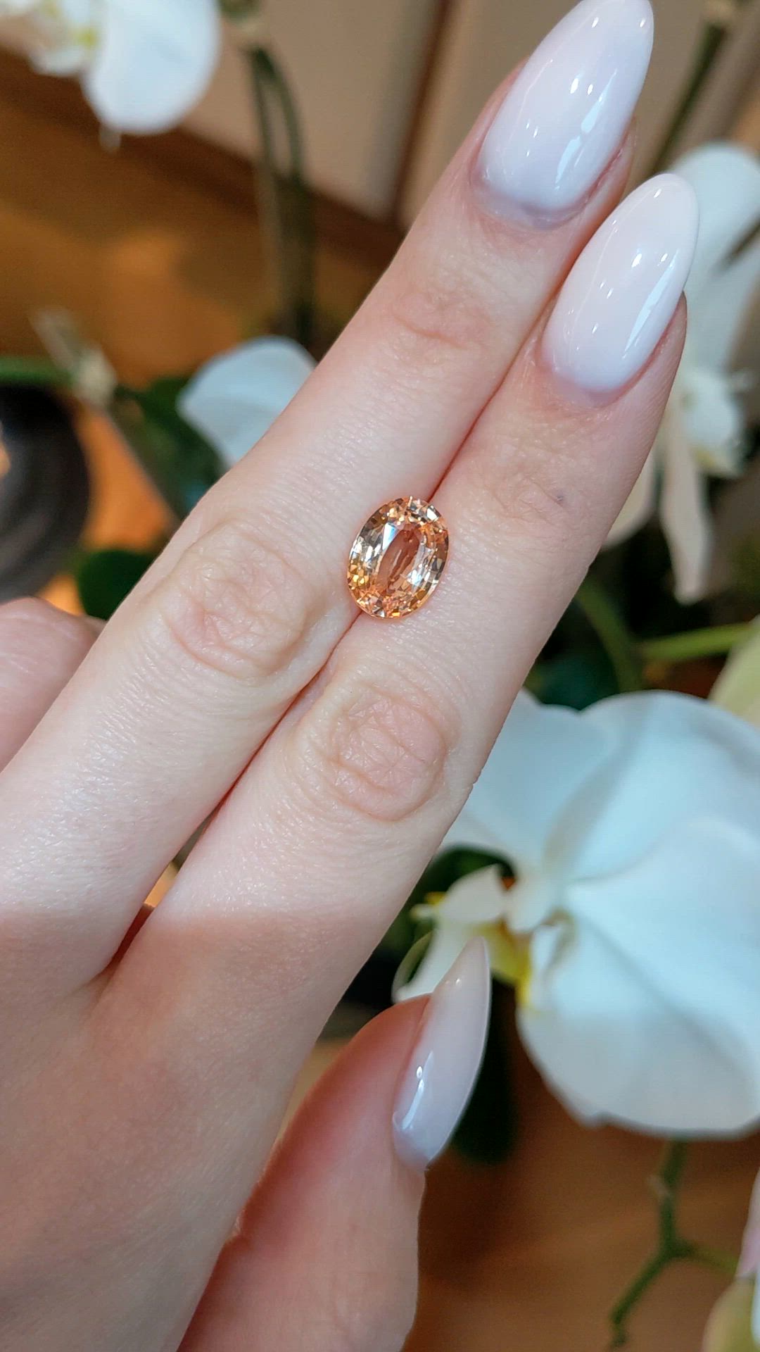 4.01 Ct. Padparadscha Sapphire from Madagascar Size Video