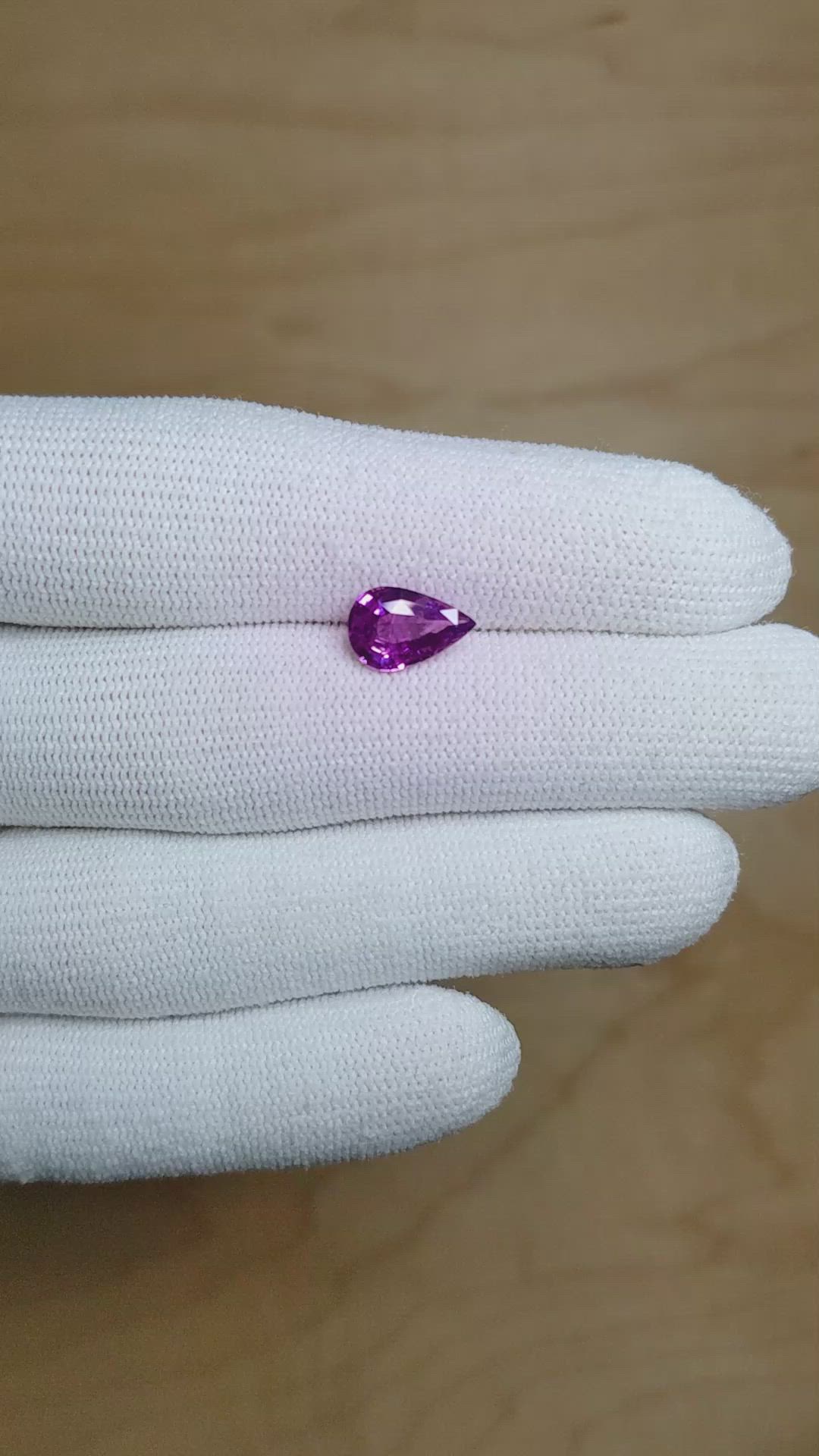 2.01 Ct. Purple Sapphire from Ceylon (Sri Lanka) Size Video
