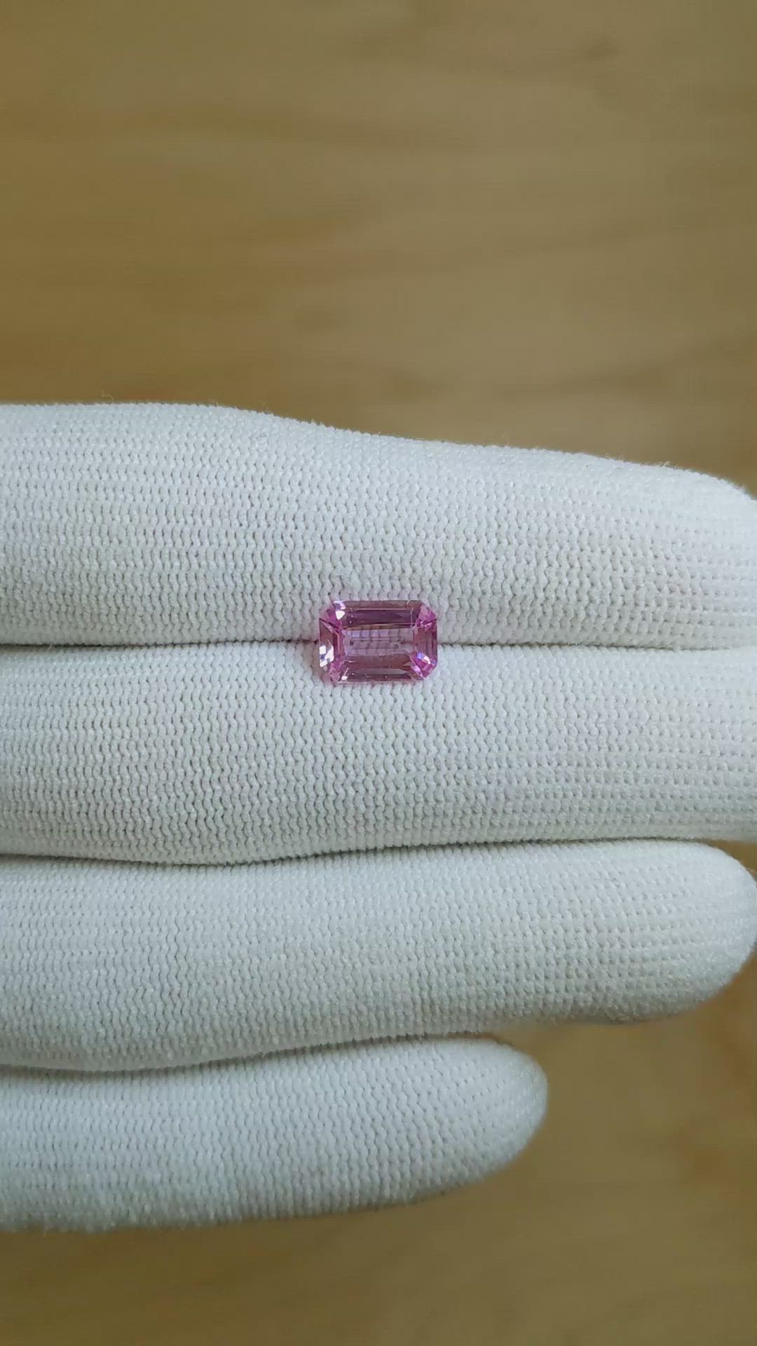 2.11 Ct. Pink Sapphire from Ceylon (Sri Lanka) Size Video