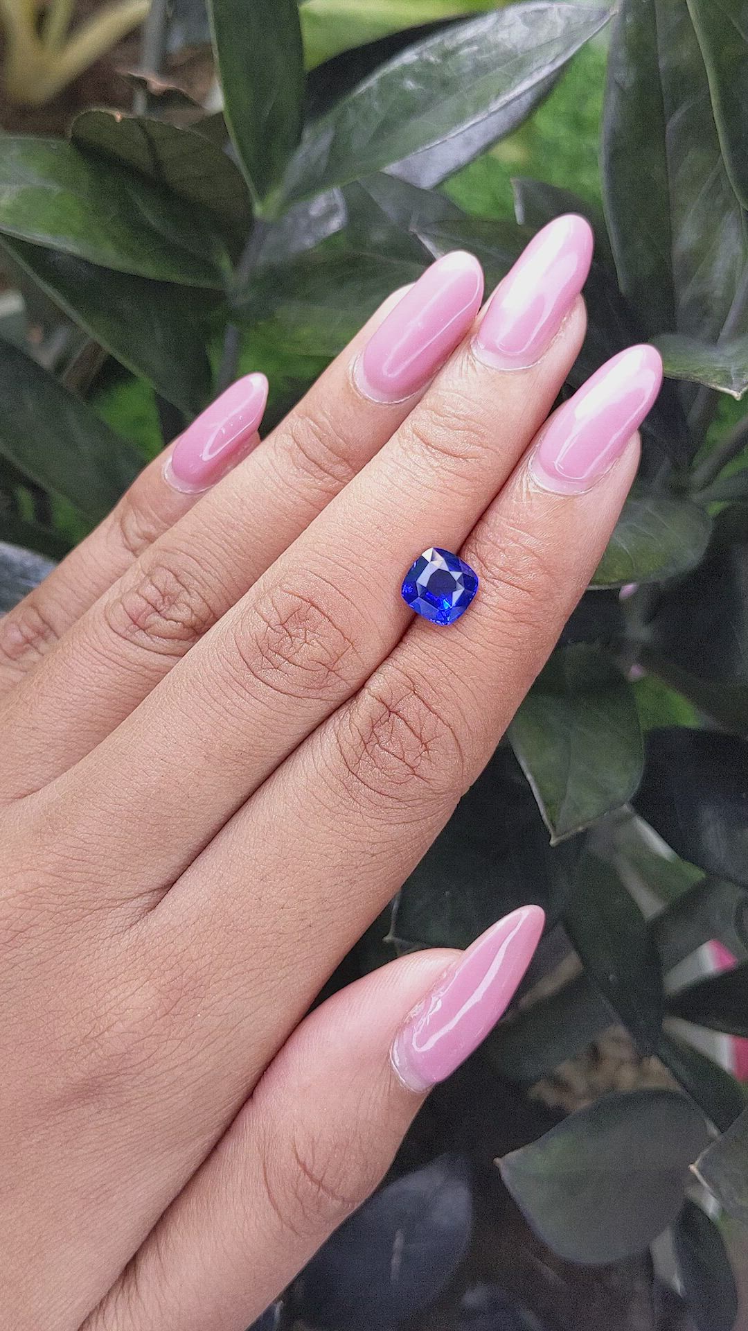 2.04 Ct. Blue Sapphire from Ceylon (Sri Lanka) Size Video