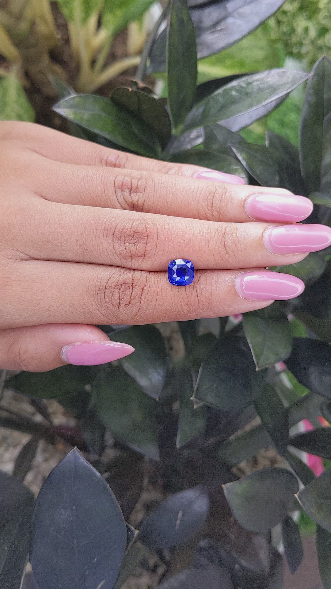 2.04 Ct. Blue Sapphire from Ceylon (Sri Lanka) Size Video