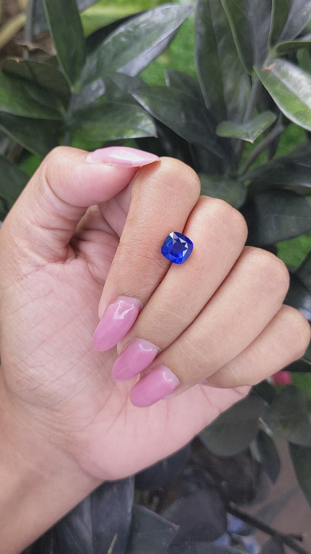 2.04 Ct. Blue Sapphire from Ceylon (Sri Lanka) Size Video