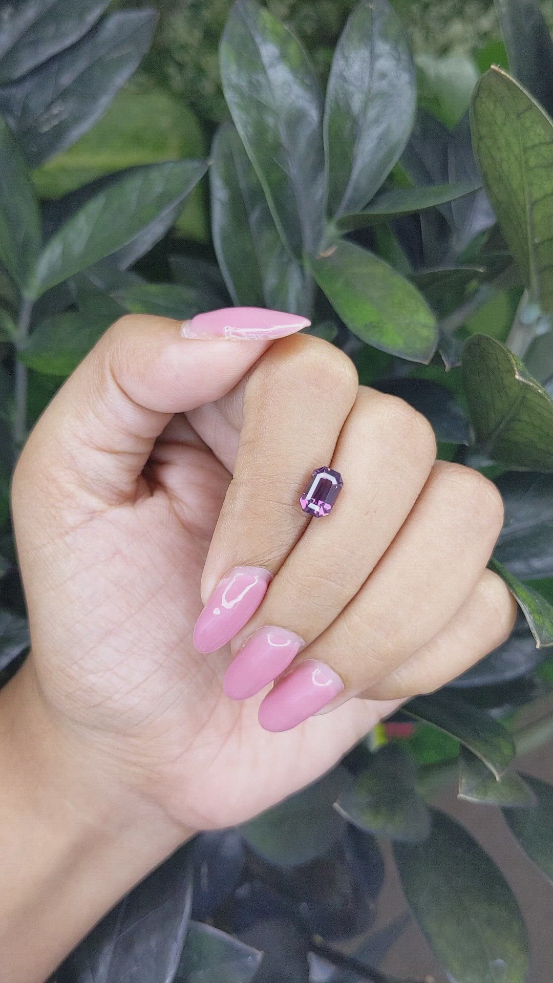 2.01 Ct. Pinkish Purple Sapphire from Tanzania Size Video