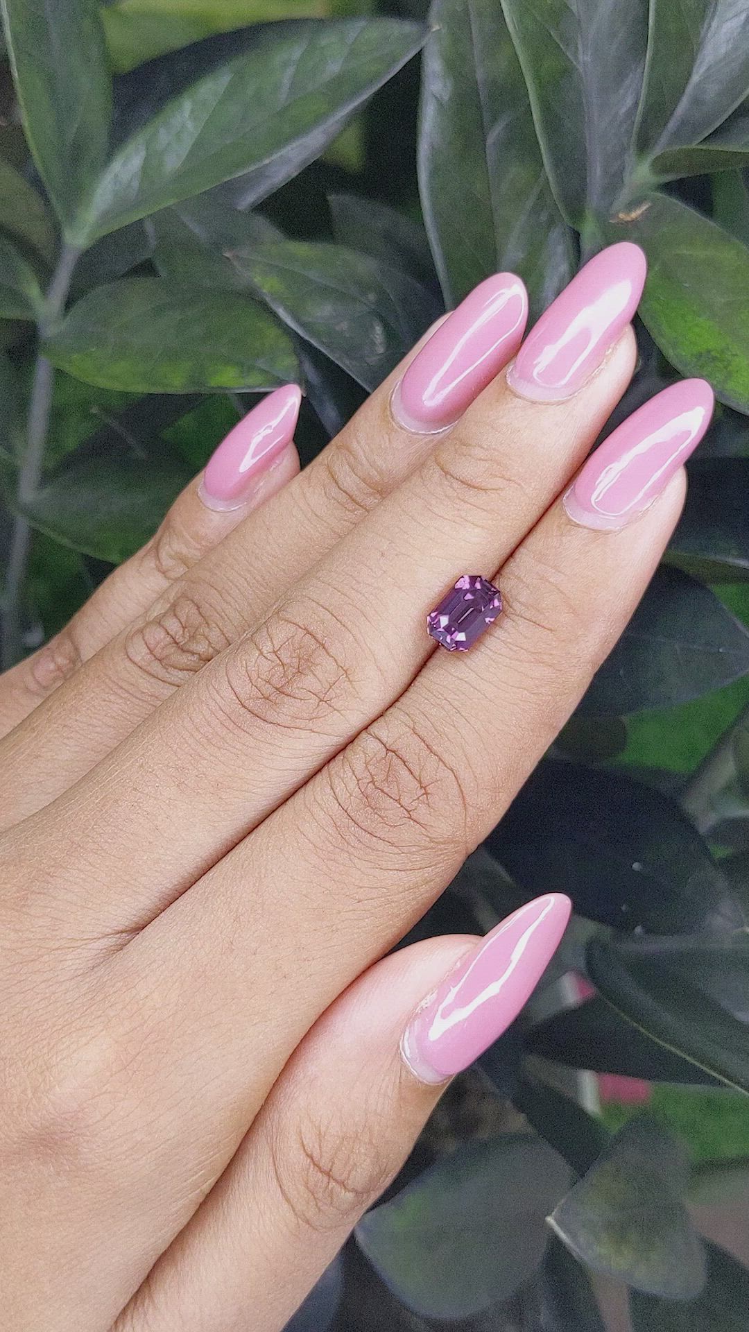 2.01 Ct. Pinkish Purple Sapphire from Tanzania Size Video