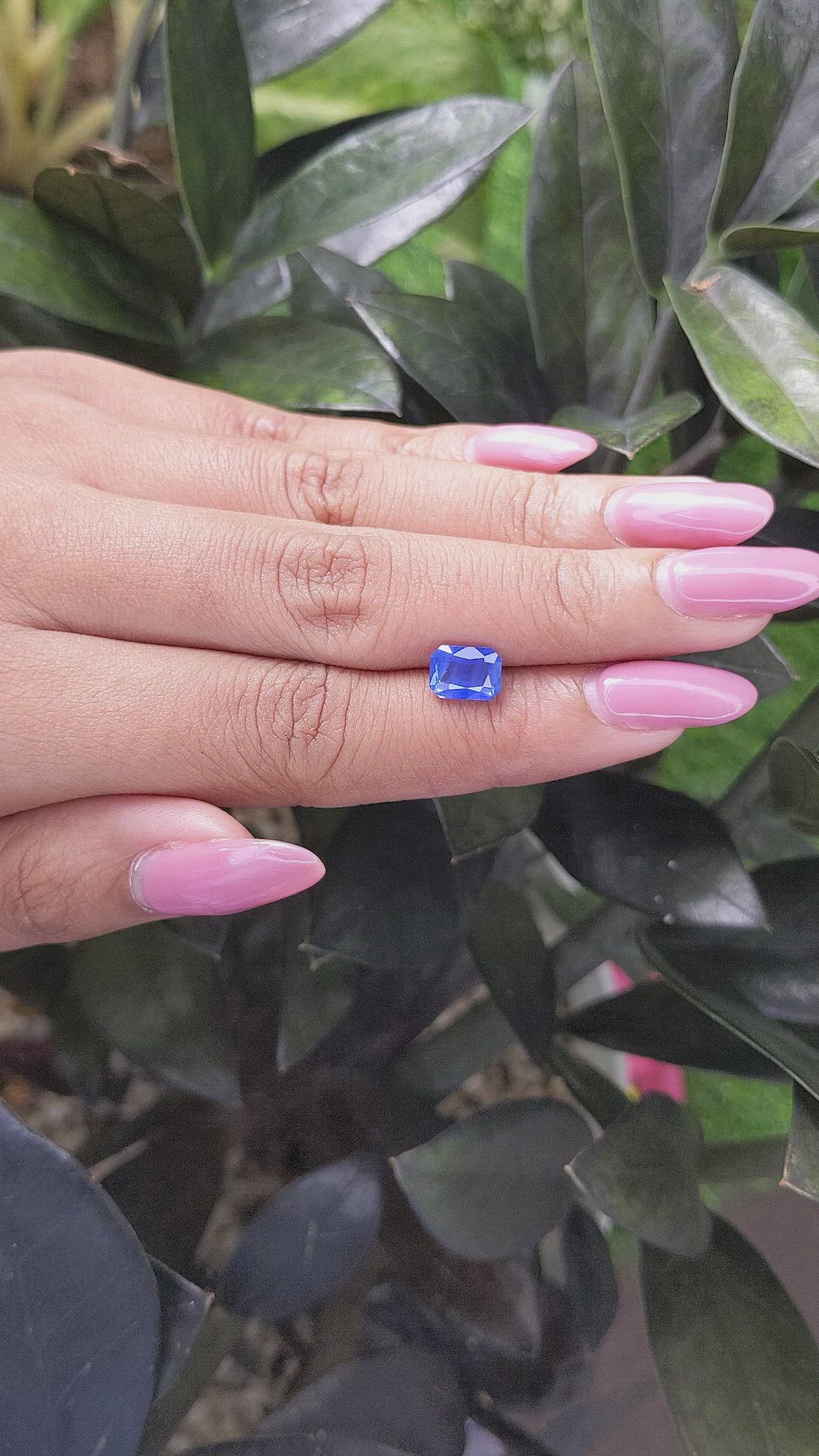 2.06 Ct. Blue Sapphire from Ceylon (Sri Lanka) Size Video