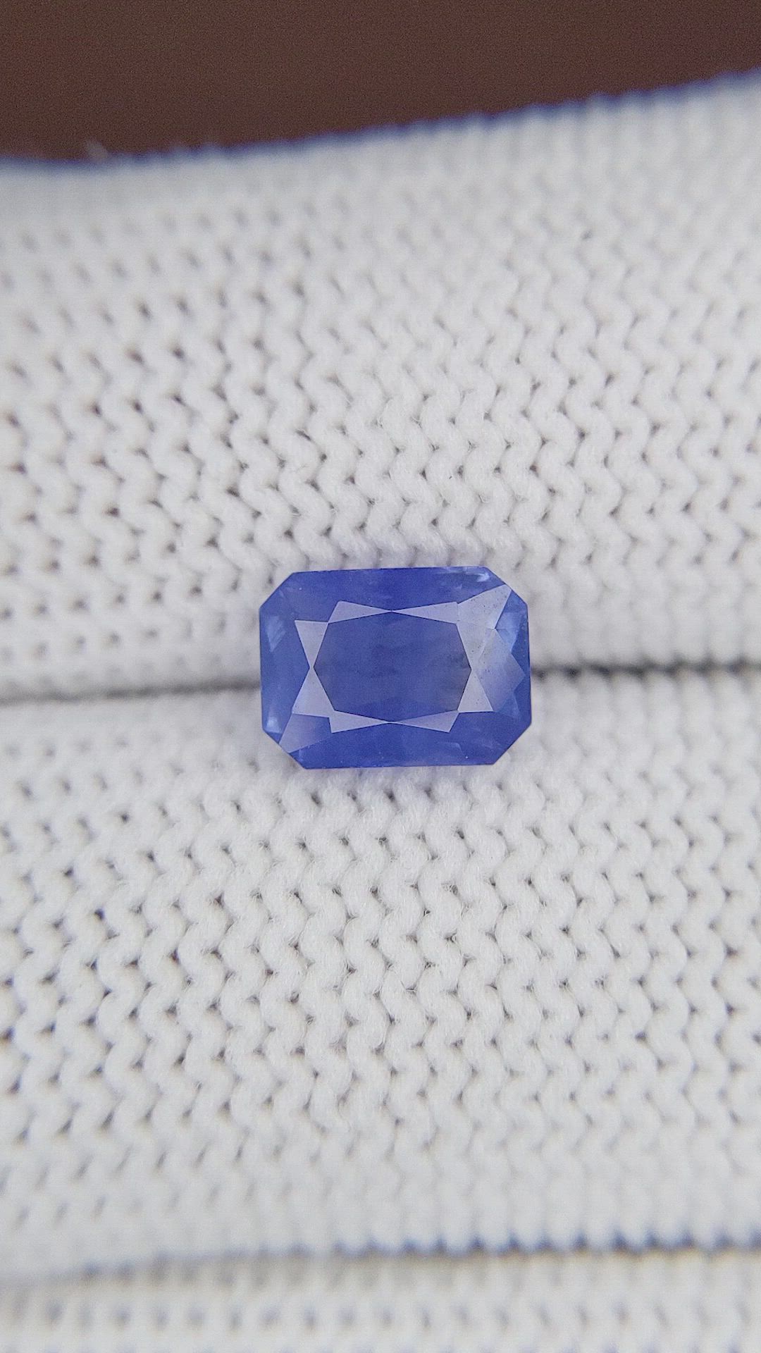 2.06 Ct. Blue Sapphire from Ceylon (Sri Lanka) Size Video