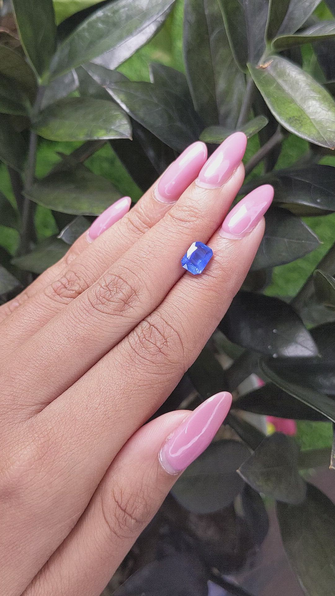 2.06 Ct. Blue Sapphire from Ceylon (Sri Lanka) Size Video