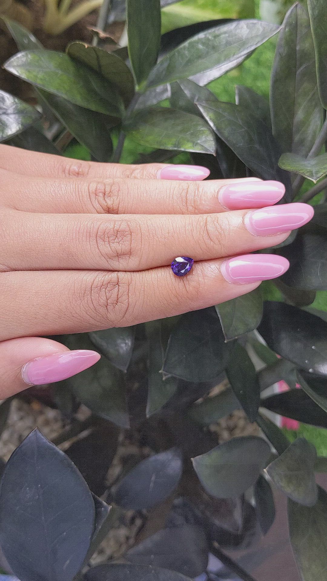 1.04 Ct. Color Change Sapphire from Ceylon (Sri Lanka) Size Video