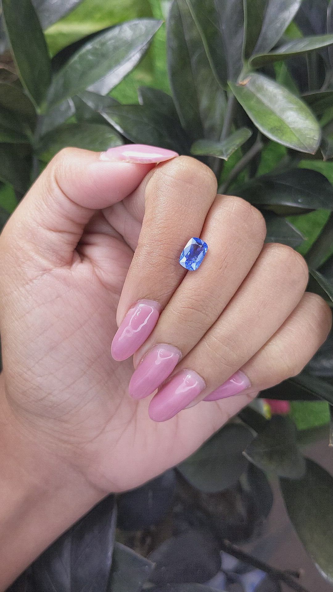 1.60 Ct. Blue Sapphire from Ceylon (Sri Lanka) Size Video
