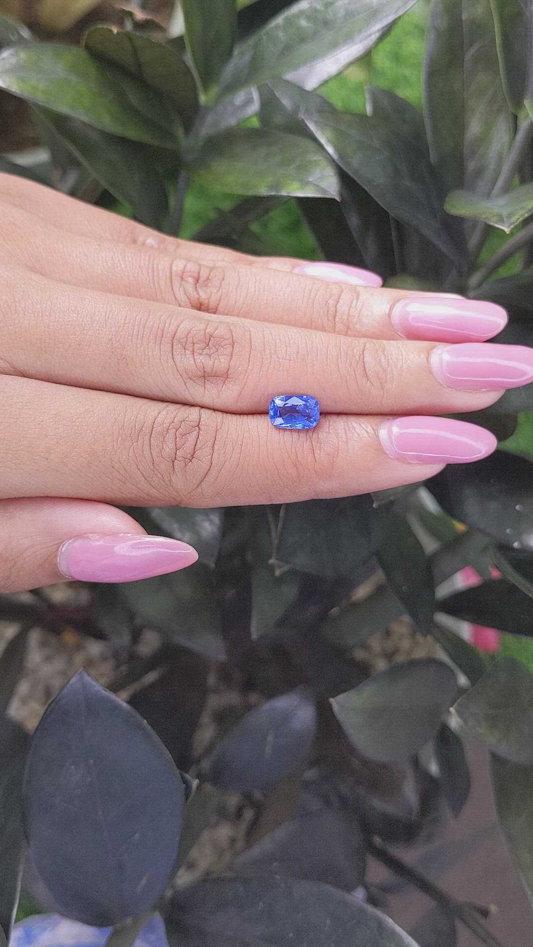 1.60 Ct. Blue Sapphire from Ceylon (Sri Lanka) Size Video