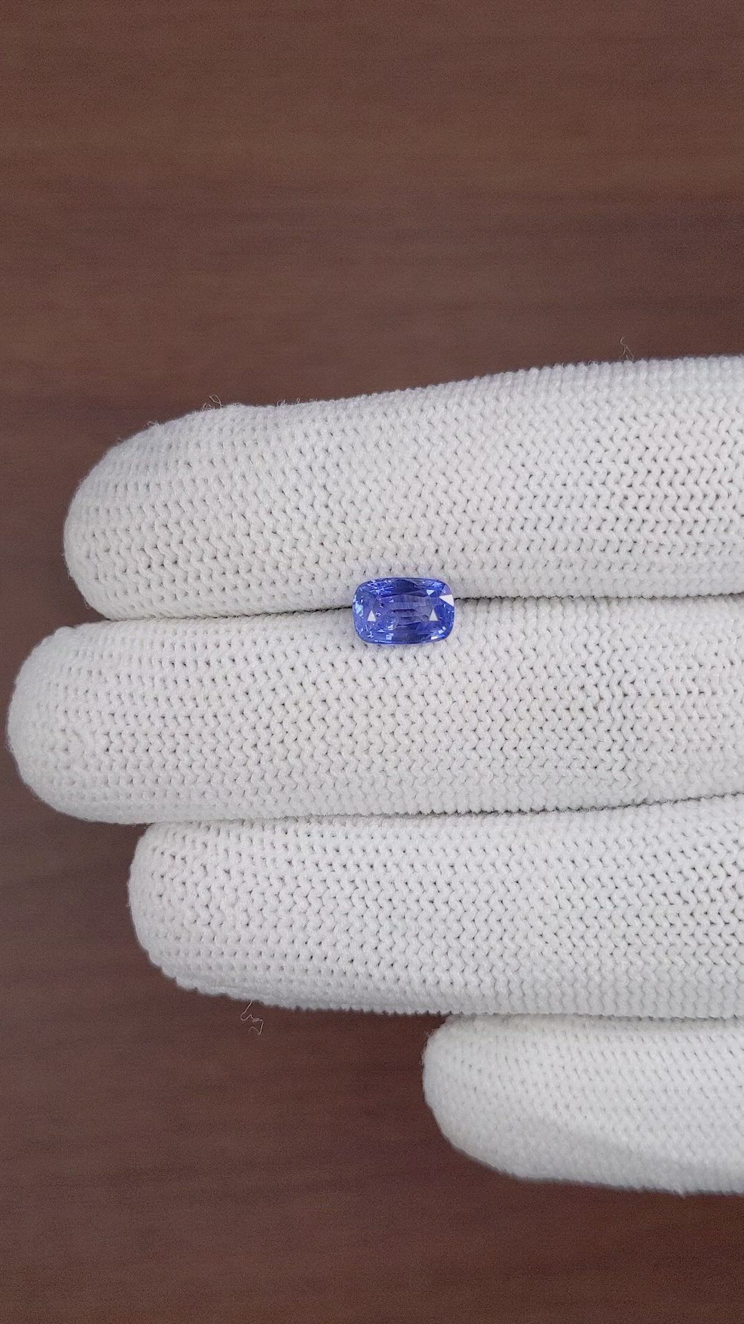 1.60 Ct. Blue Sapphire from Ceylon (Sri Lanka) Size Video