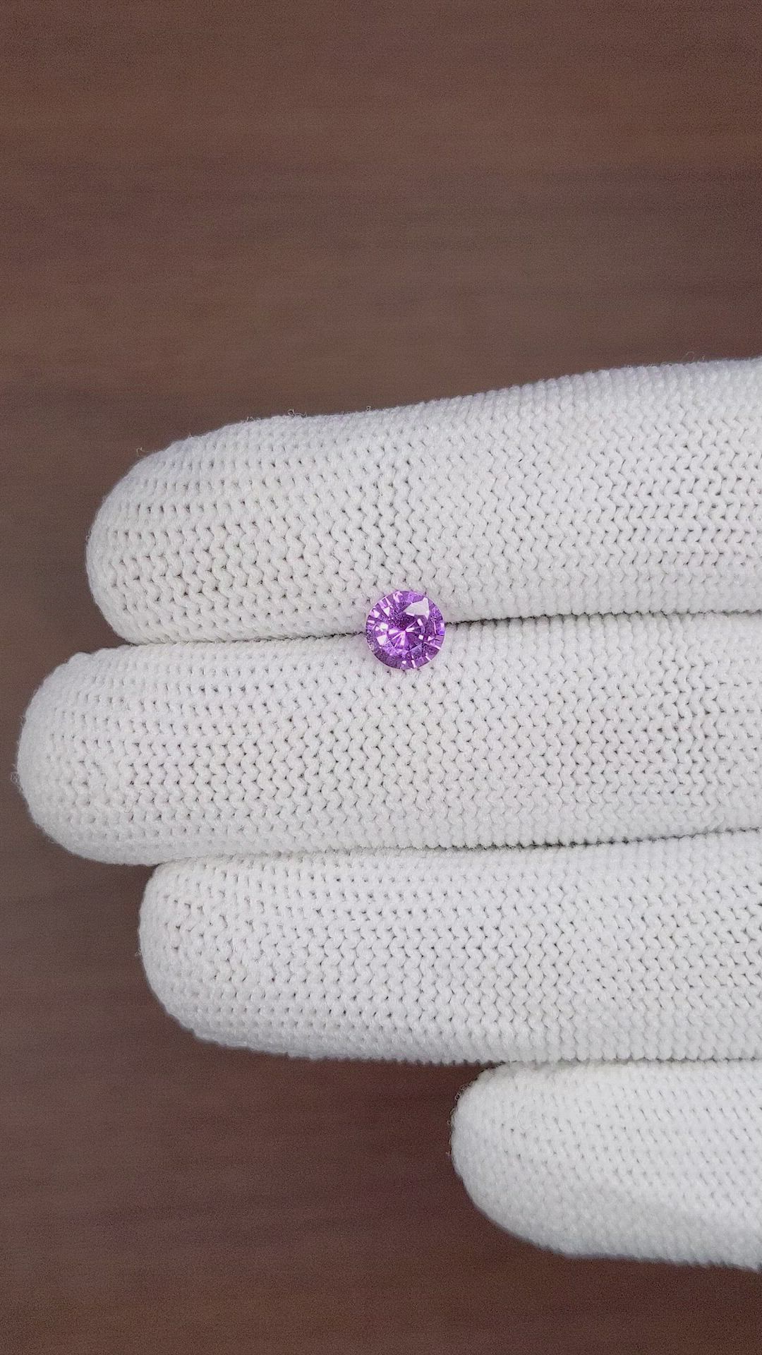 0.84 Ct. Purple Sapphire from Ceylon (Sri Lanka) Size Video