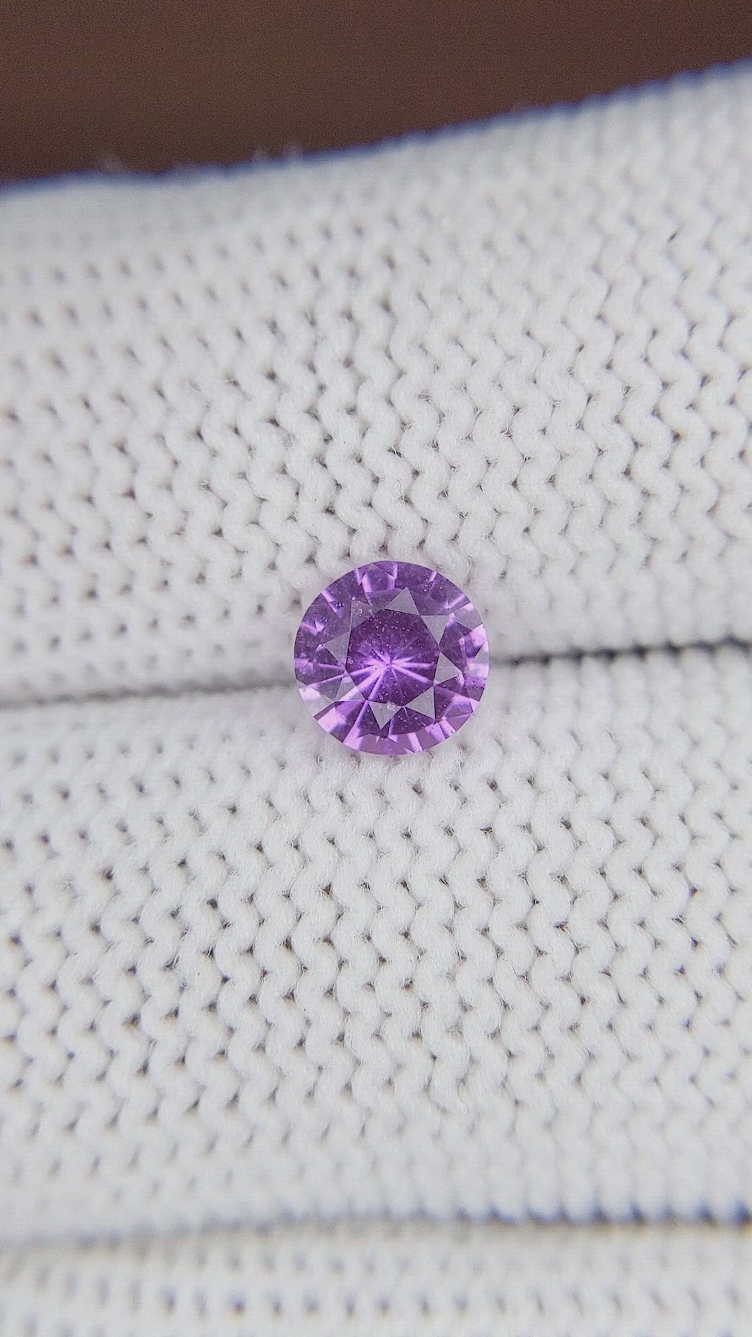 0.84 Ct. Purple Sapphire from Ceylon (Sri Lanka) Size Video