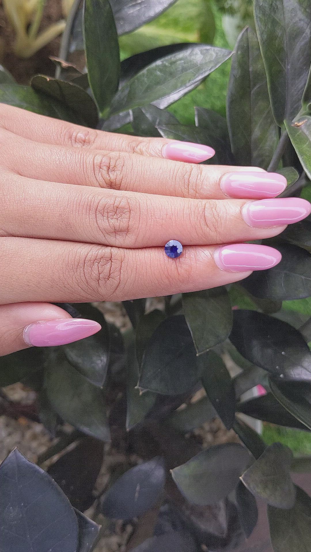 0.53 Ct. Color Change Sapphire from Ceylon (Sri Lanka) Size Video