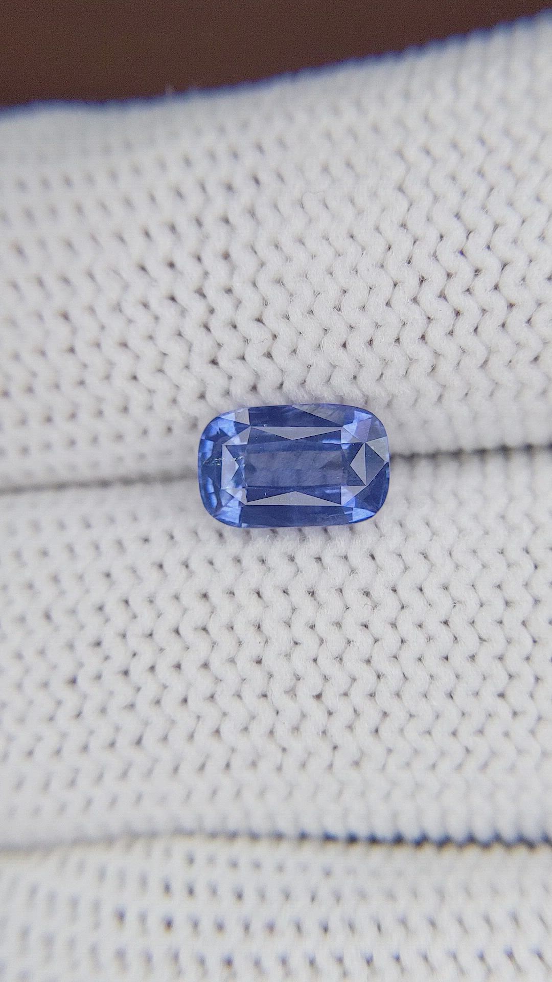 1.61 Ct. Blue Sapphire from Ceylon (Sri Lanka) Size Video