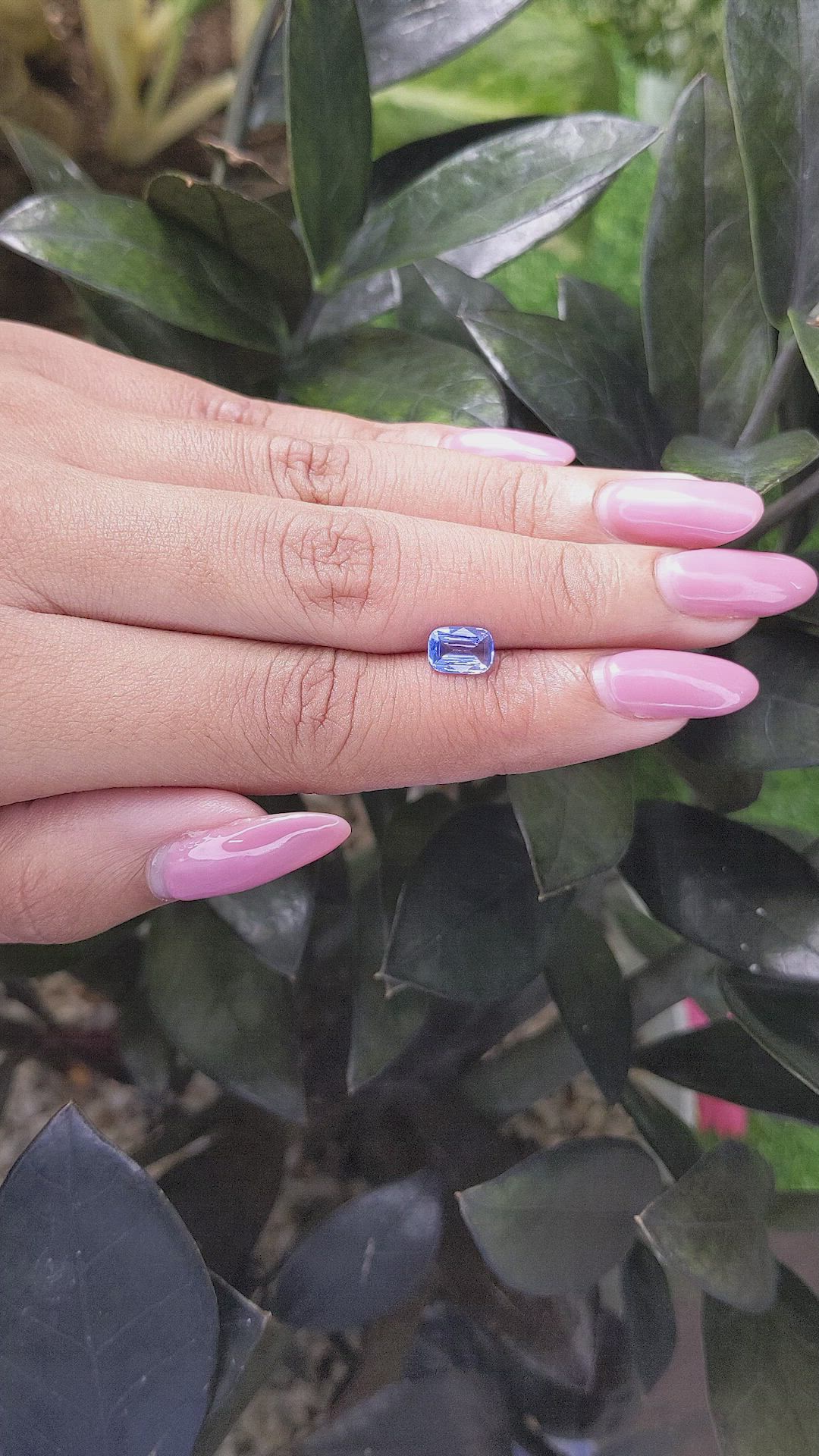 1.07 Ct. Blue Sapphire from Ceylon (Sri Lanka) Size Video