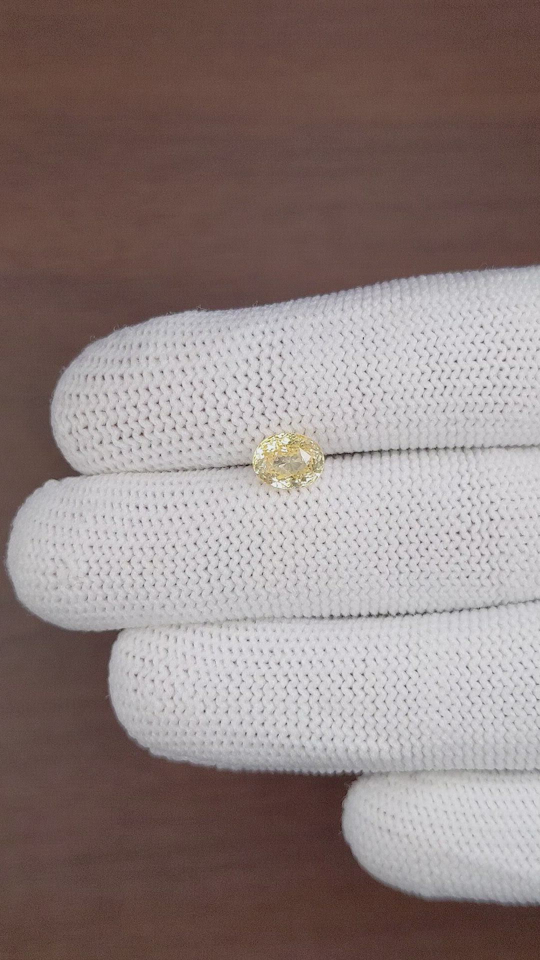 1.70 Ct. Yellow Sapphire from Ceylon (Sri Lanka) Size Video