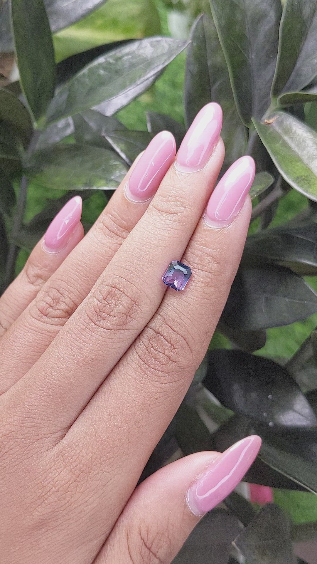 1.18 Ct. Bi Color Sapphire from Tanzania Size Video