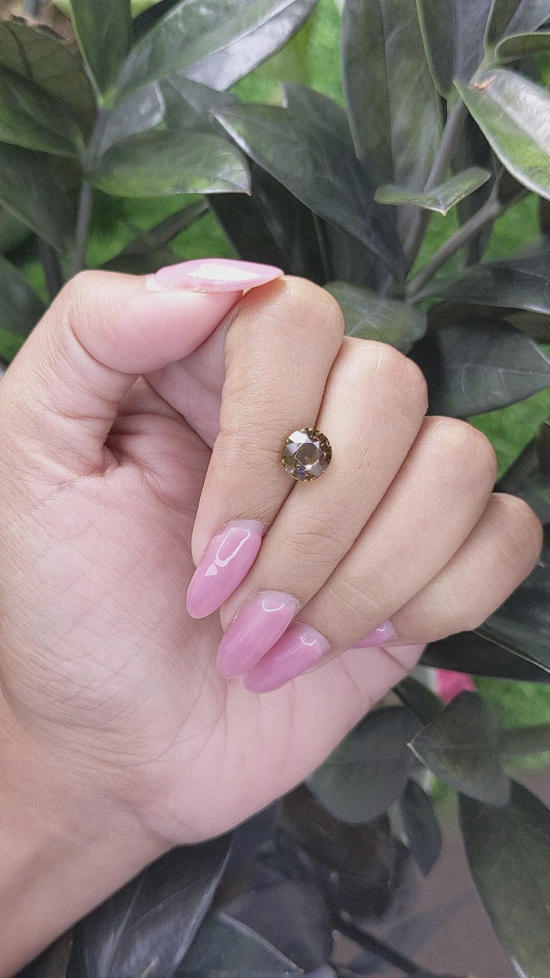 2.11 Ct. Greenish Brown Sapphire from Madagascar Size Video