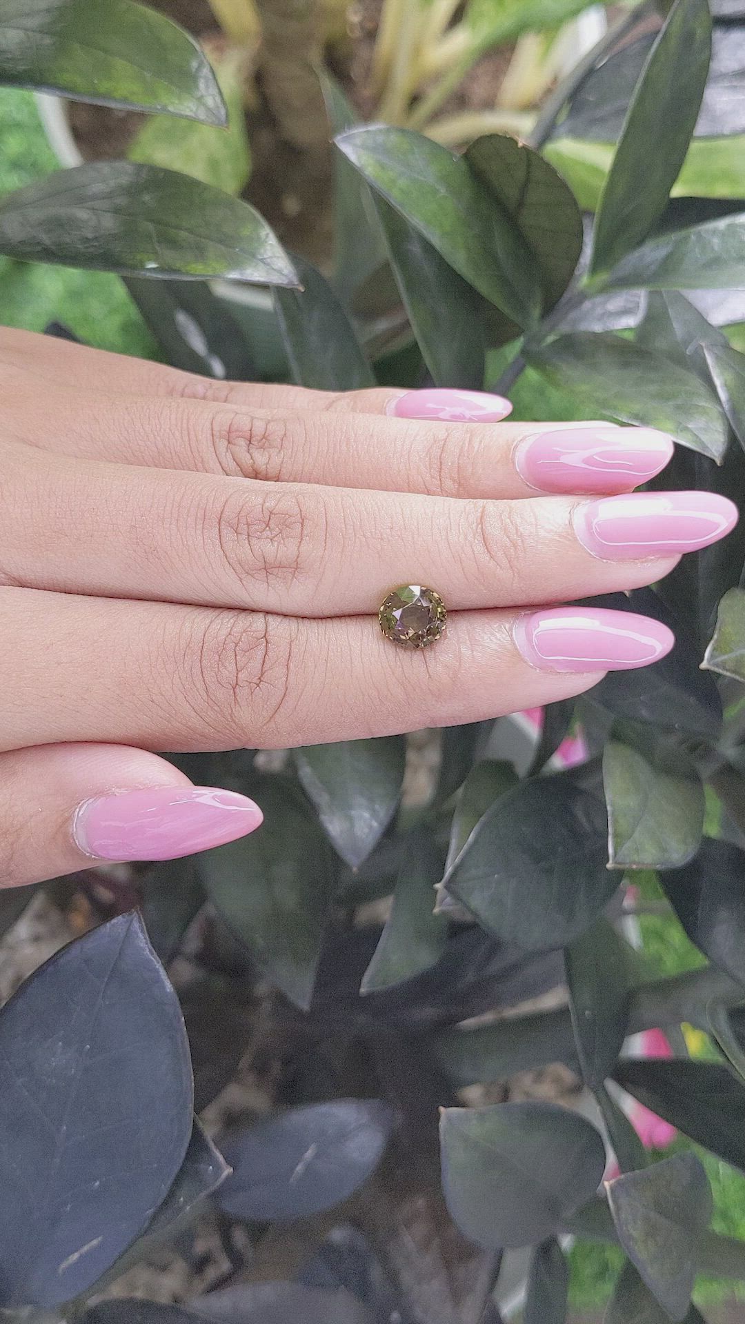 2.11 Ct. Greenish Brown Sapphire from Madagascar Size Video