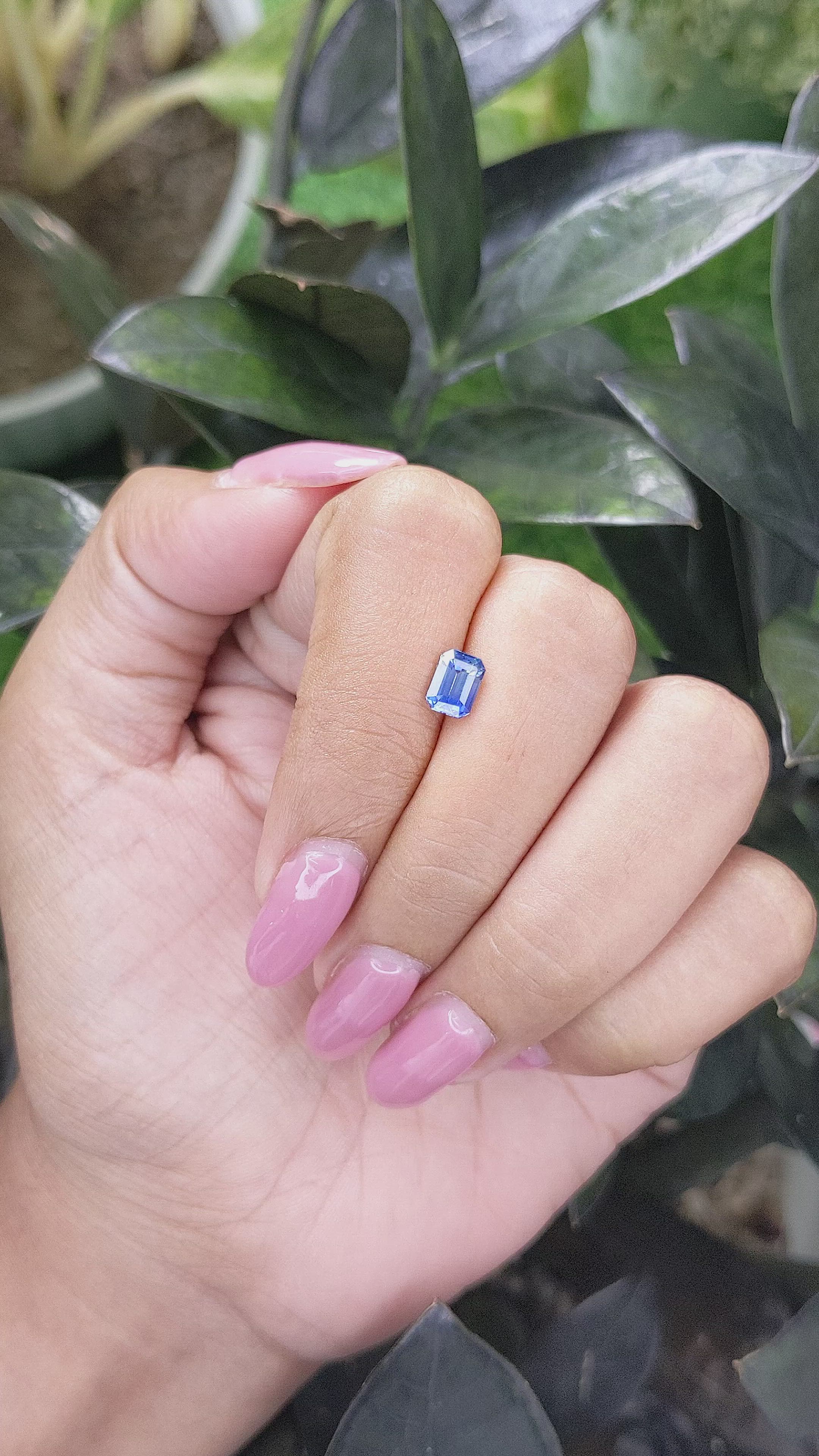 1.00 Ct. Blue Sapphire from Ceylon (Sri Lanka) Size Video