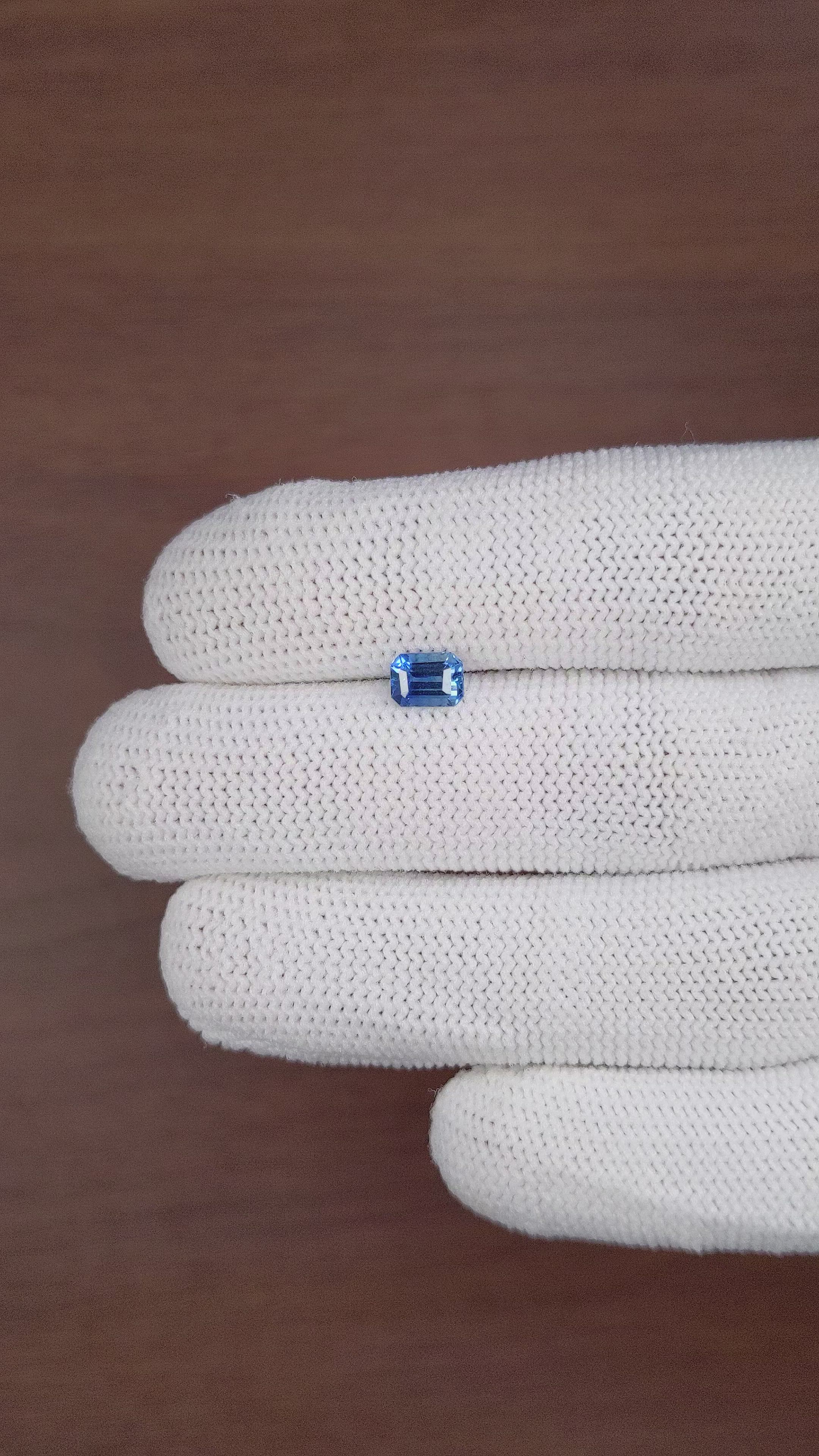 1.00 Ct. Blue Sapphire from Ceylon (Sri Lanka) Size Video
