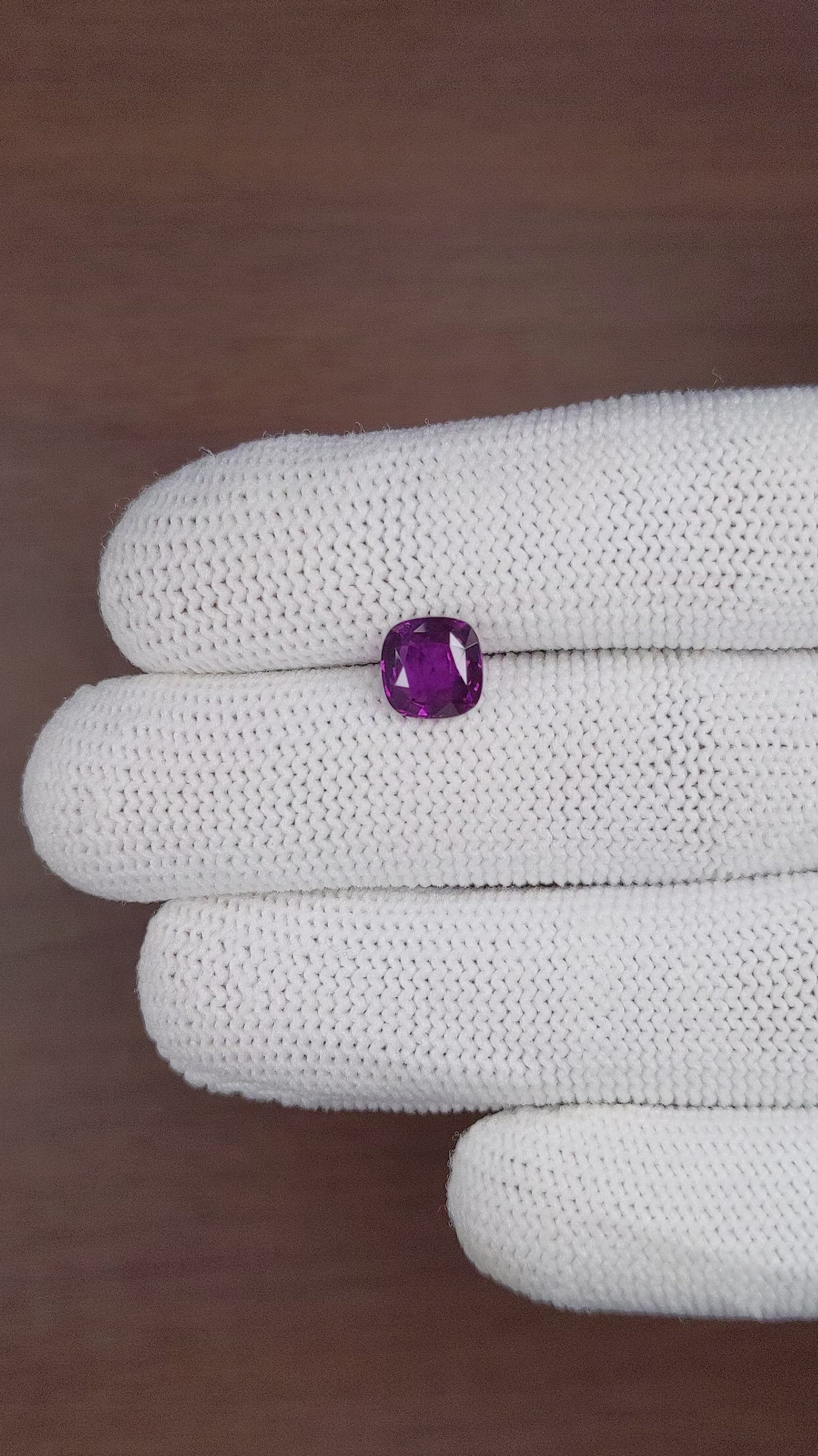 2.06 Ct. Purple Sapphire from Ceylon (Sri Lanka) Size Video
