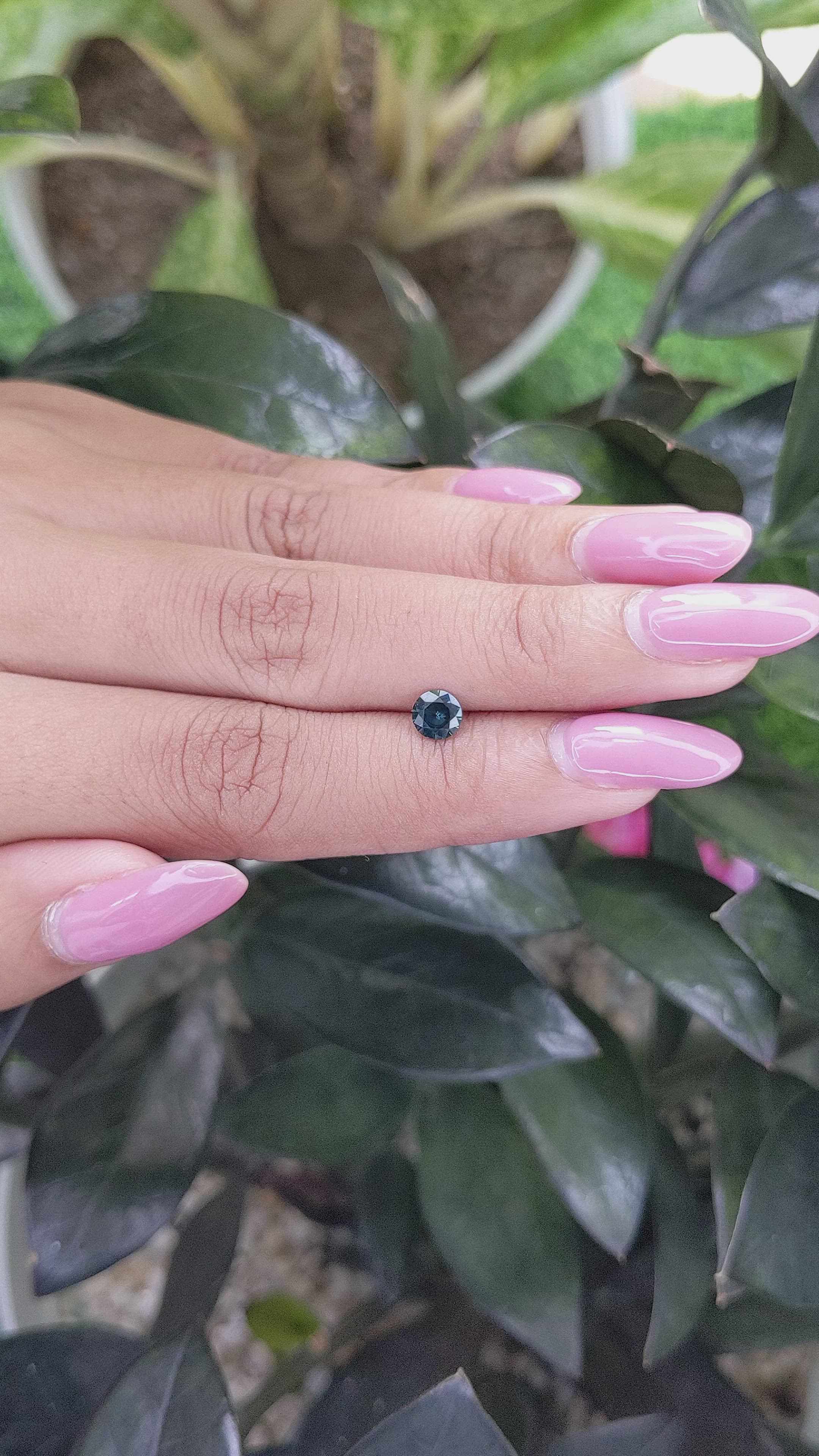 0.53 Ct. Bluish Green Sapphire from Madagascar Size Video