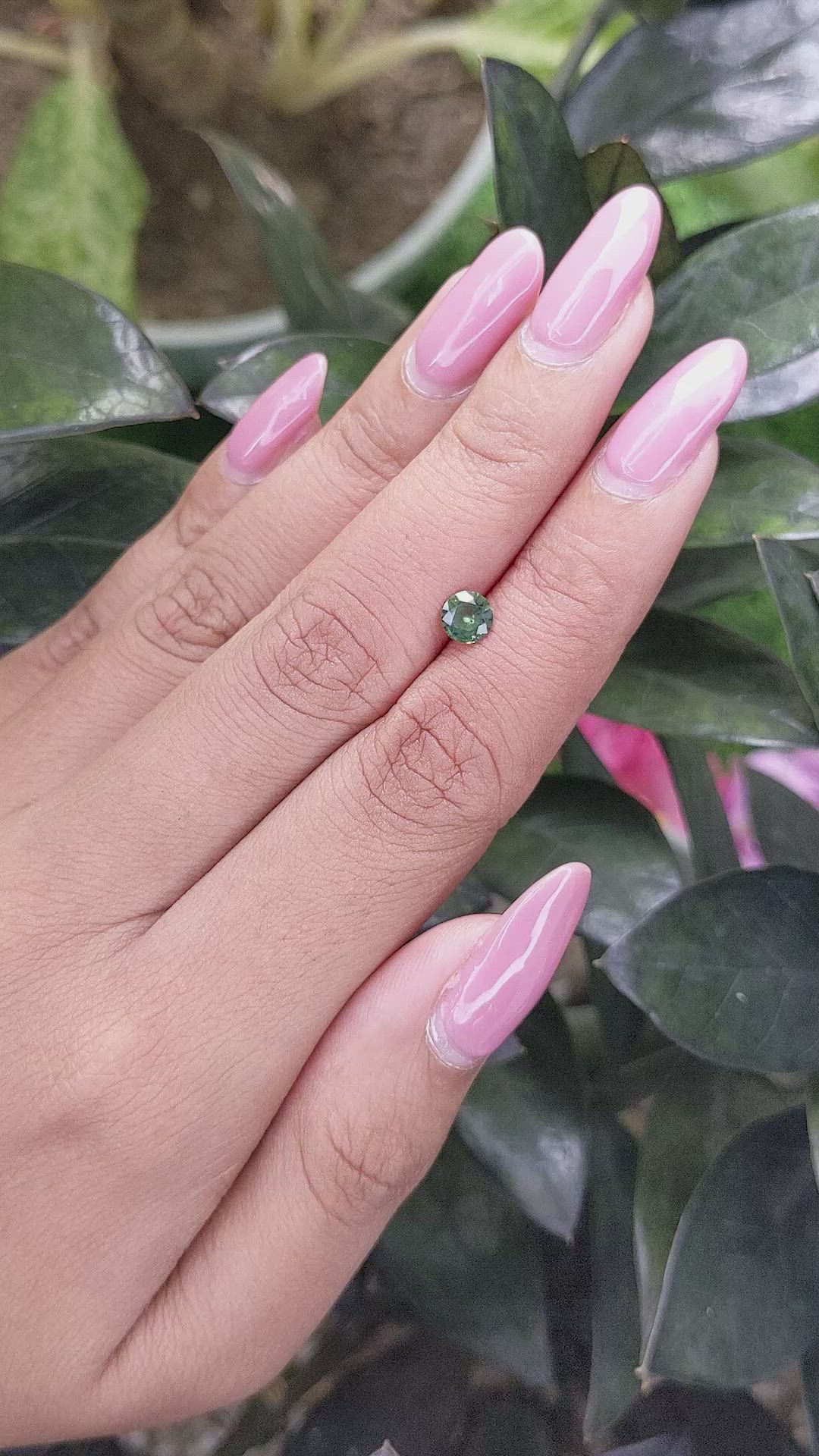 0.53 Ct. Green Sapphire from Madagascar Size Video