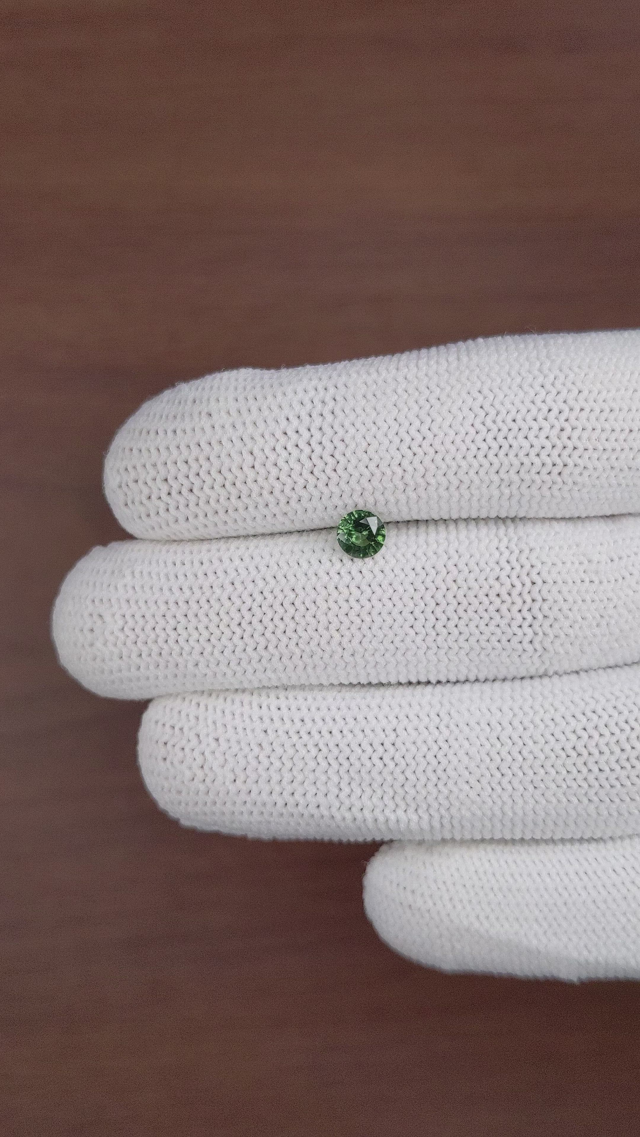 0.53 Ct. Green Sapphire from Madagascar Size Video