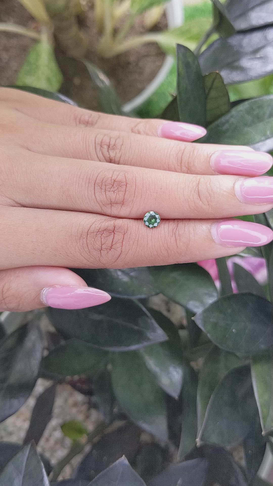 0.53 Ct. Green Sapphire from Madagascar Size Video