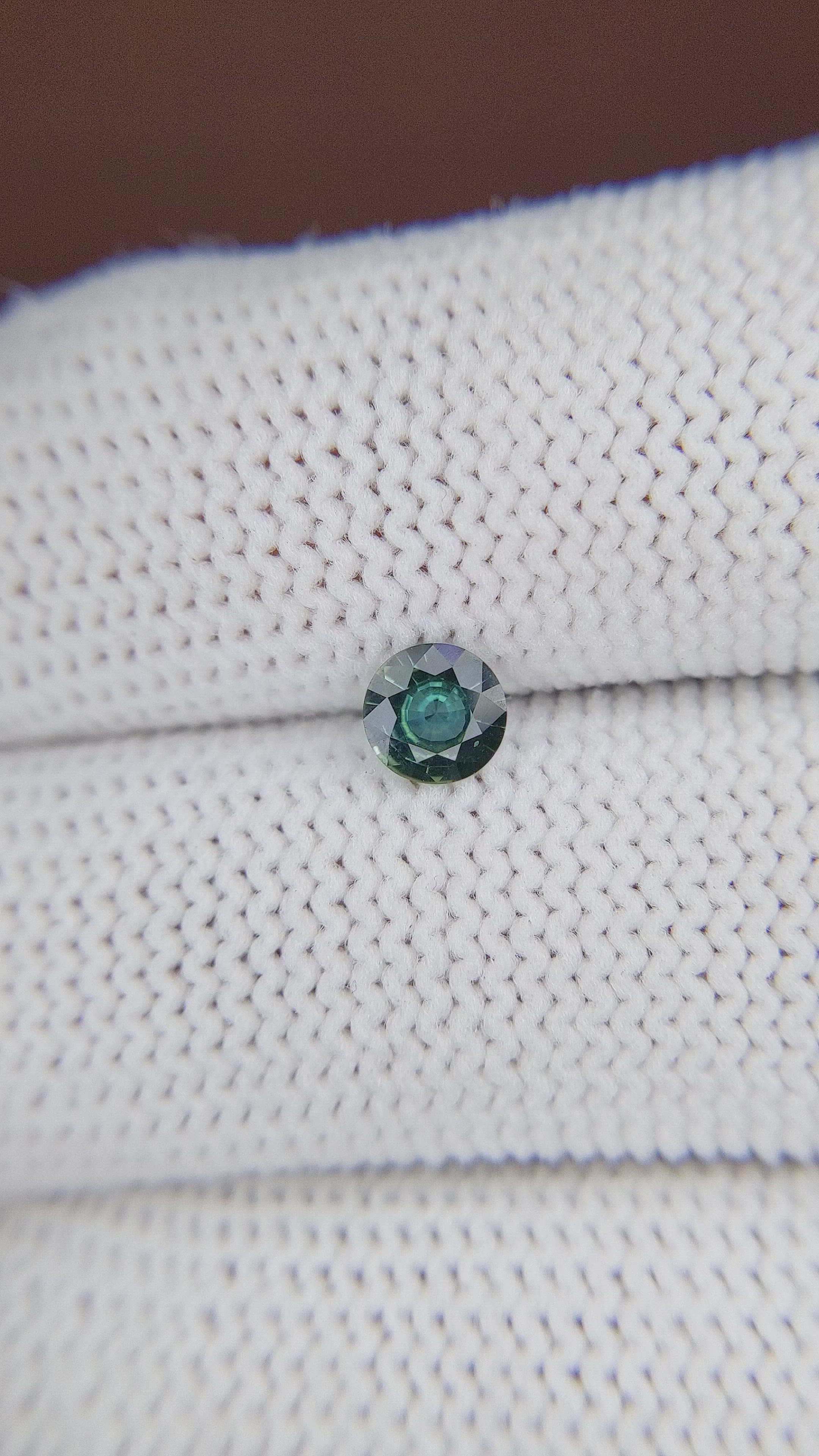 0.45 Ct. Bluish Green Sapphire from Madagascar Size Video