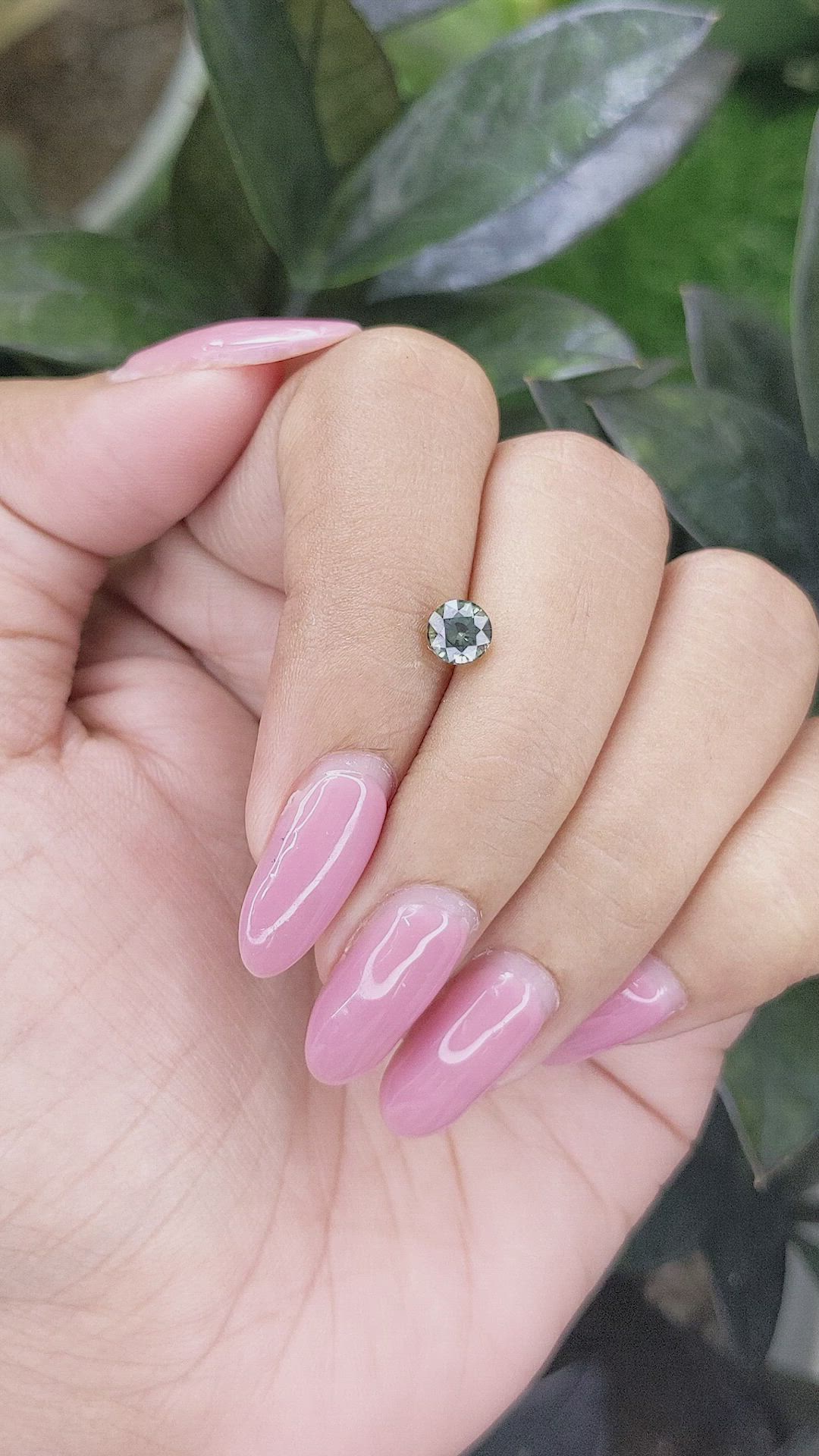 0.78 Ct. Bluish Green Sapphire from Madagascar Size Video