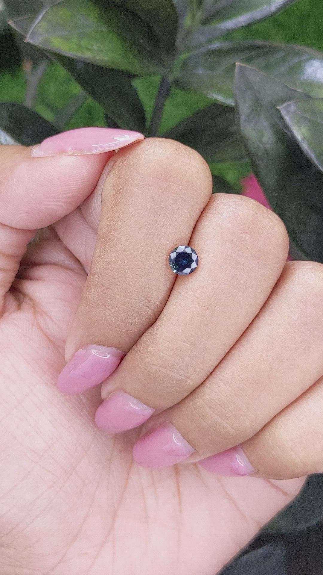 0.66 Ct. Greenish Blue Sapphire from Madagascar Size Video