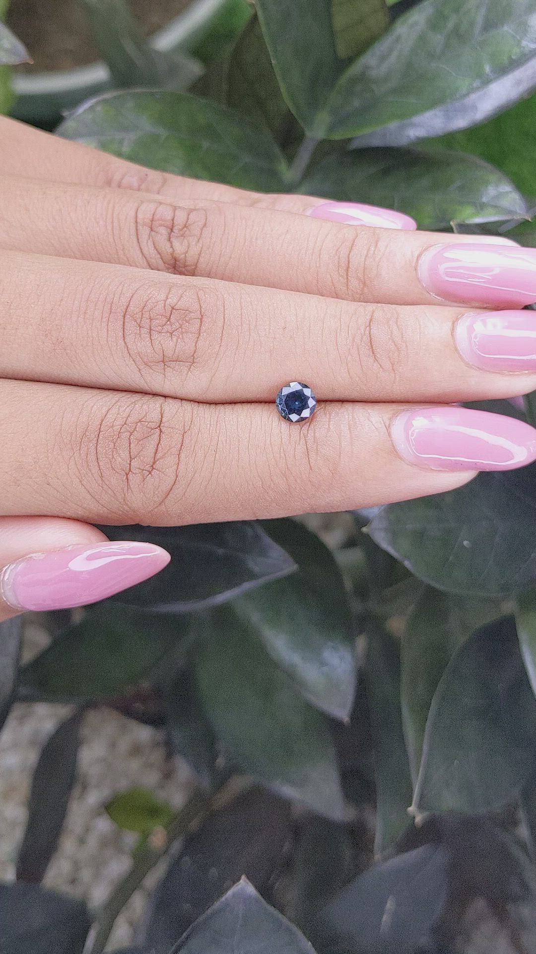 0.66 Ct. Greenish Blue Sapphire from Madagascar Size Video