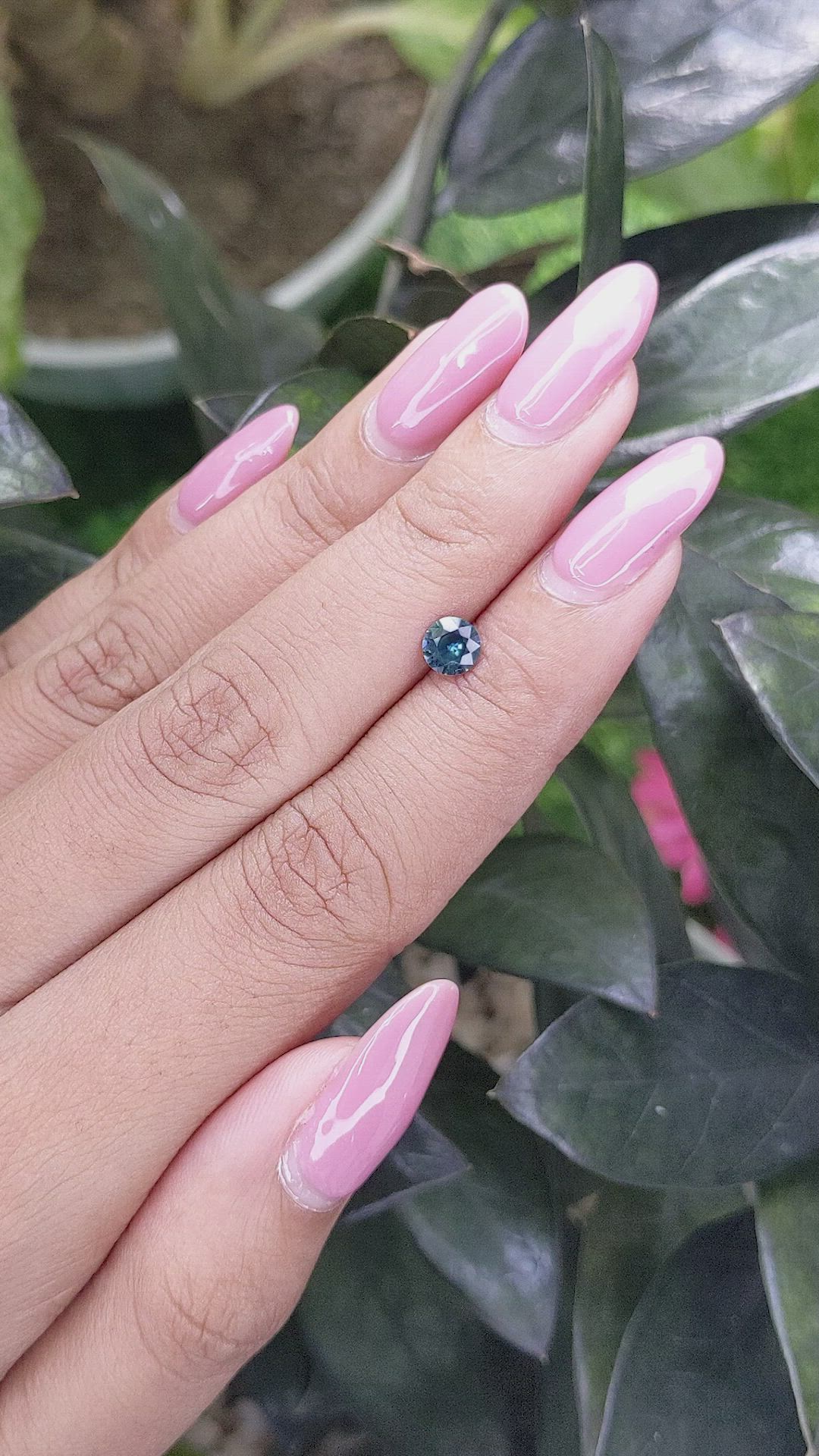 0.55 Ct. Bluish Green Sapphire from Madagascar Size Video