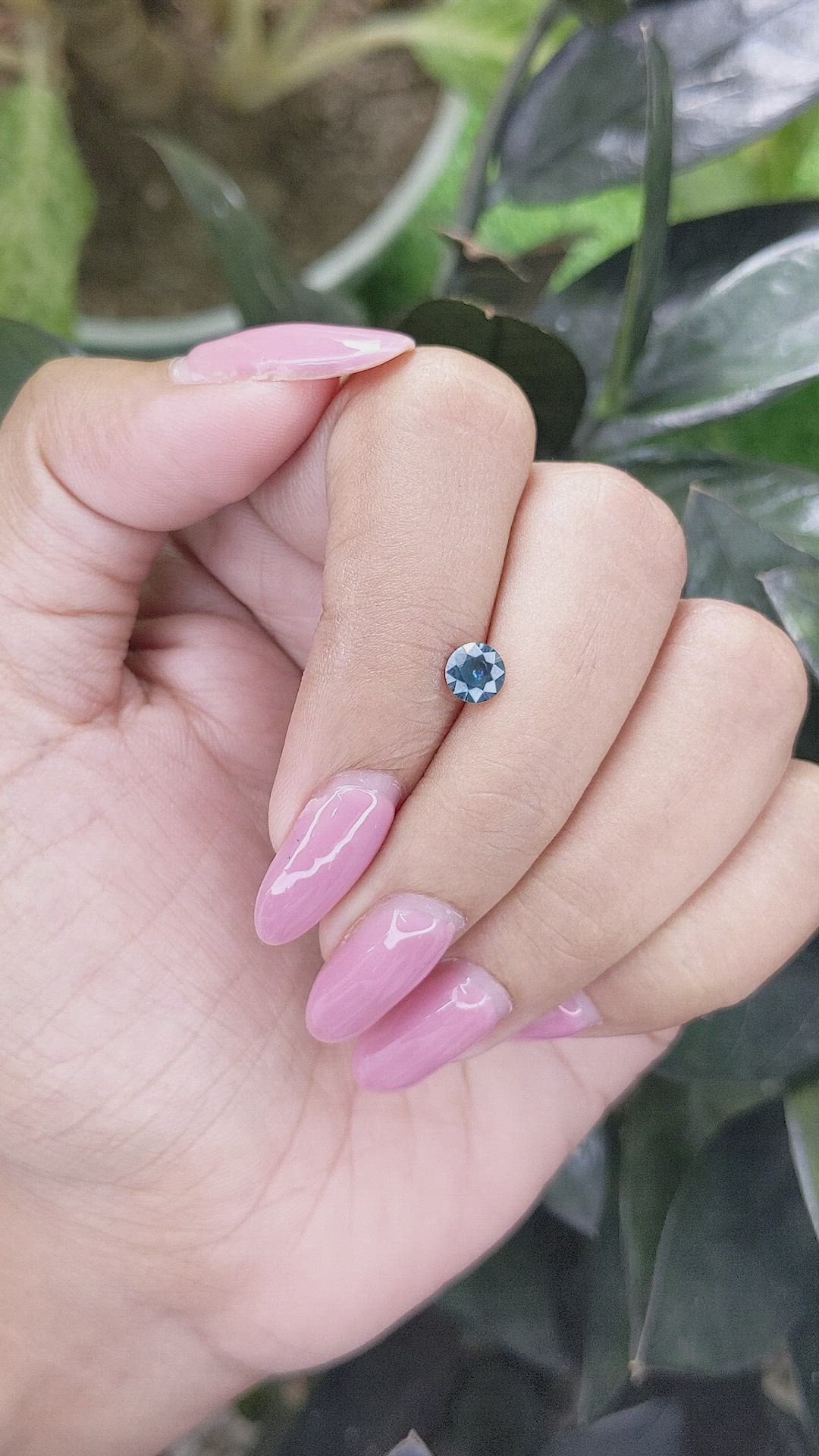 0.55 Ct. Bluish Green Sapphire from Madagascar Size Video