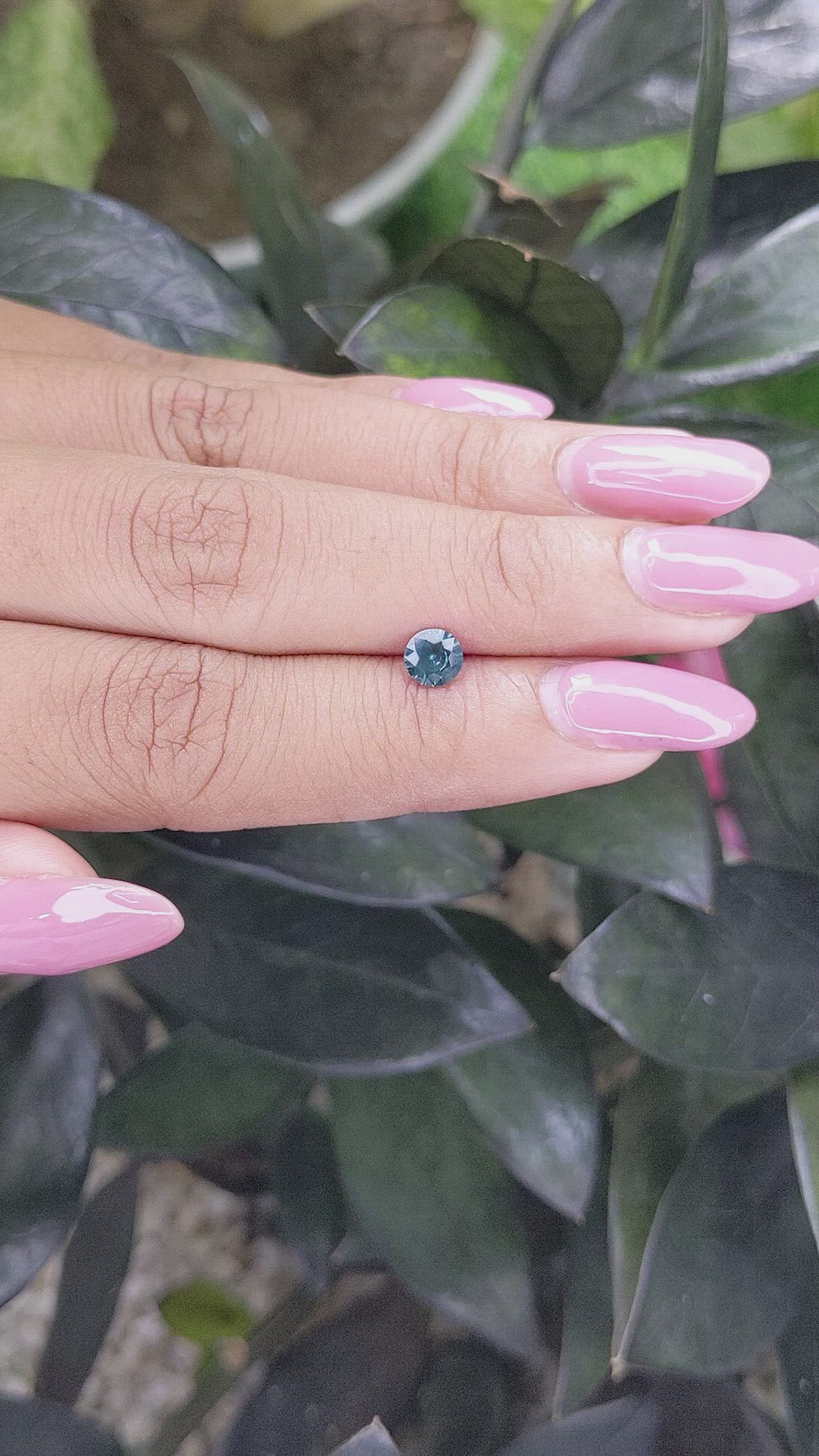 0.55 Ct. Bluish Green Sapphire from Madagascar Size Video