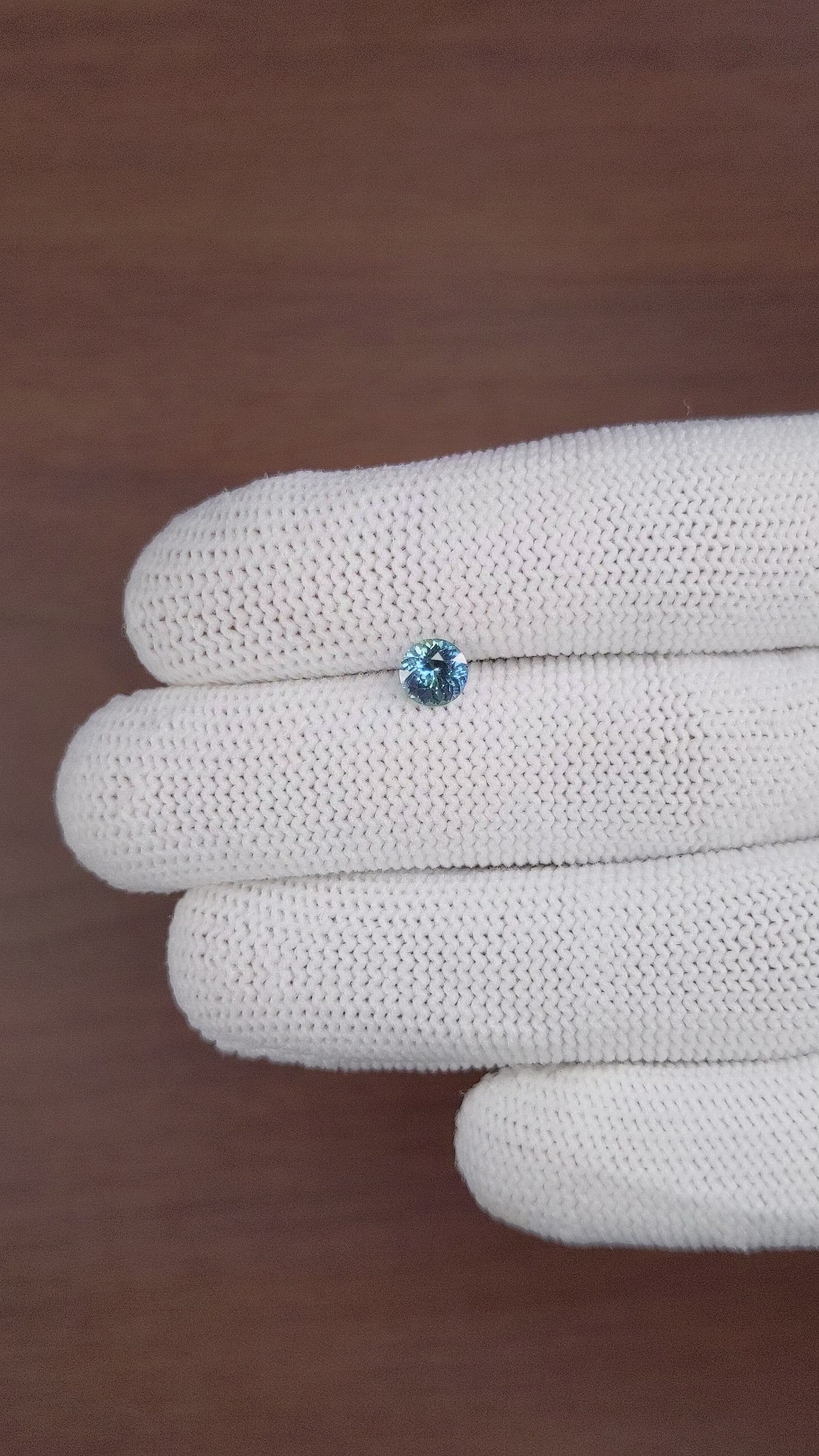 0.70 Ct. Greenish Blue Sapphire from Madagascar Size Video