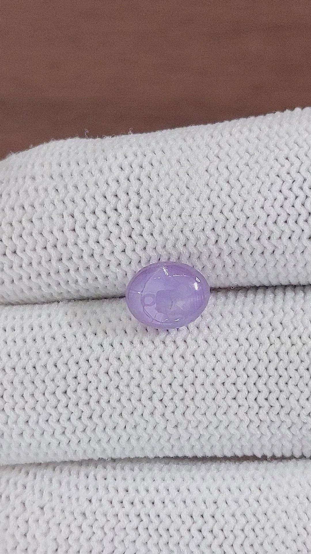 3.40 Ct. Violet Star Sapphire from Ceylon (Sri Lanka) Size Video