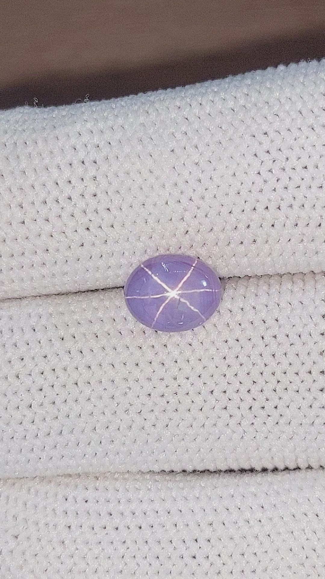 3.40 Ct. Violet Star Sapphire from Ceylon (Sri Lanka) Size Video